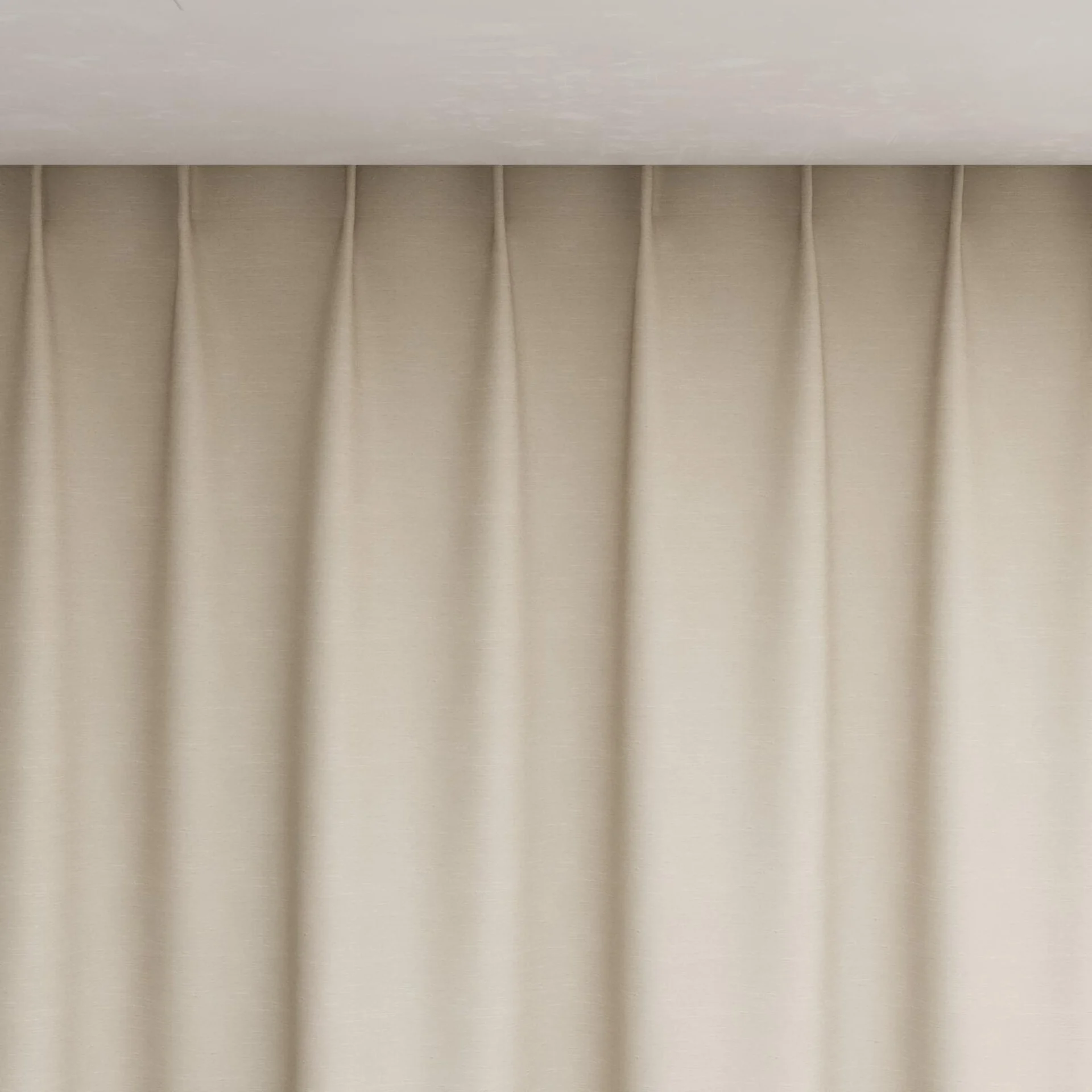 Top view of Maharaja II Raw Silk, pinch pleat