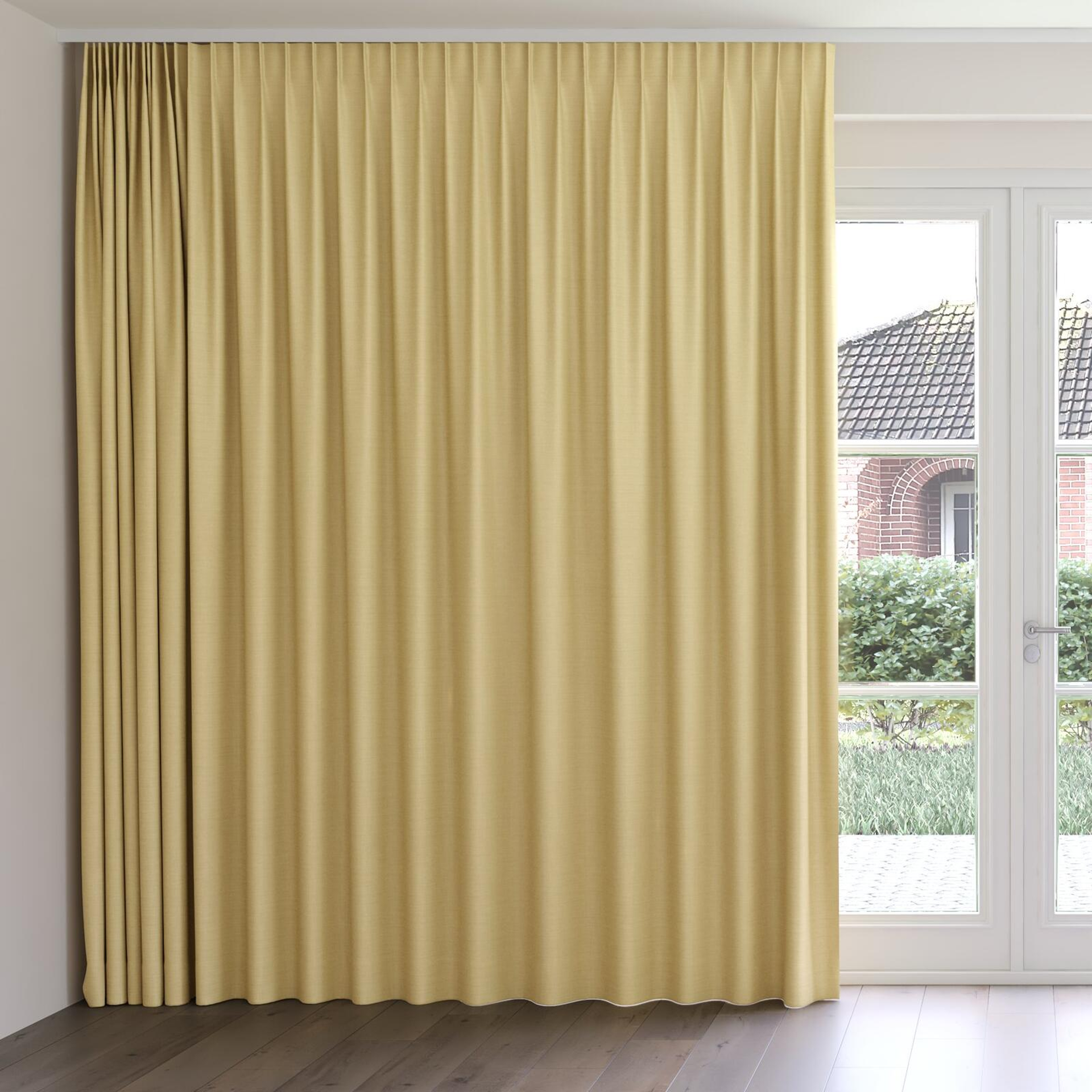 Front view of Linex Sand, on curtain rail