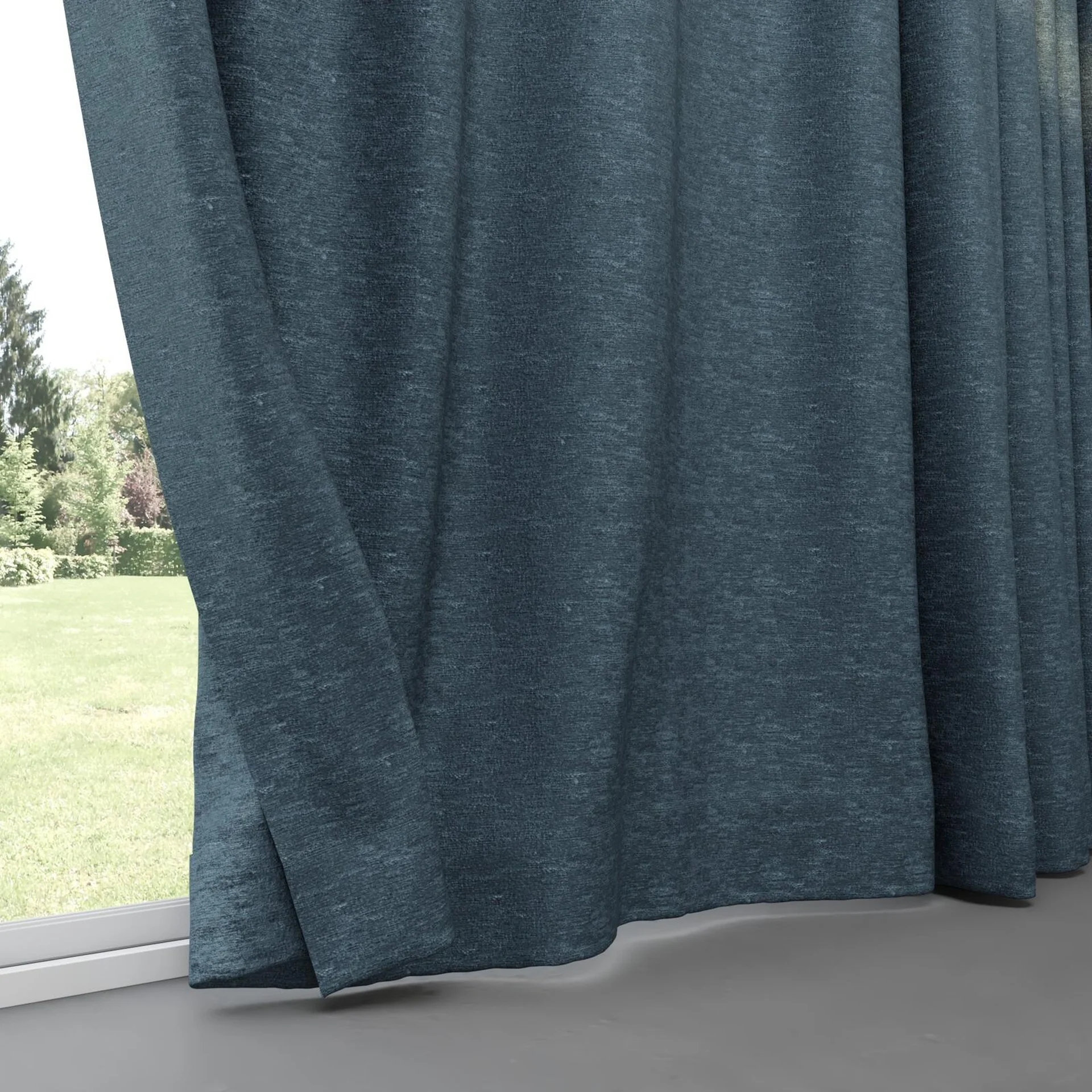 Bottom view of Monsieur Teal, pinch pleat