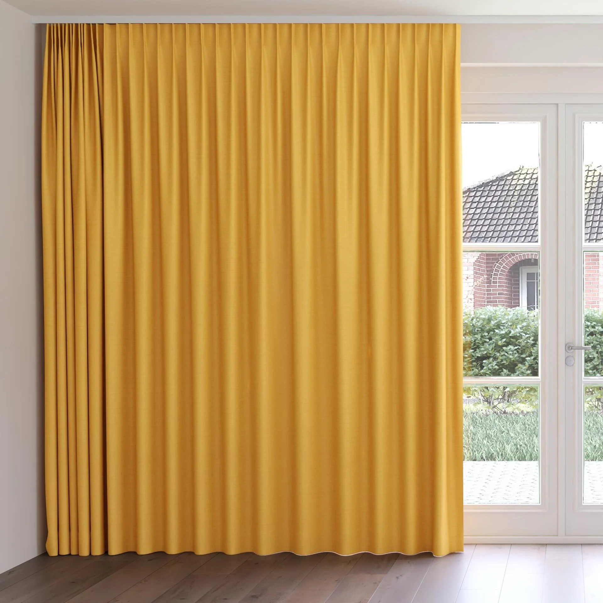 Front view of Linex Amber, on curtain rail