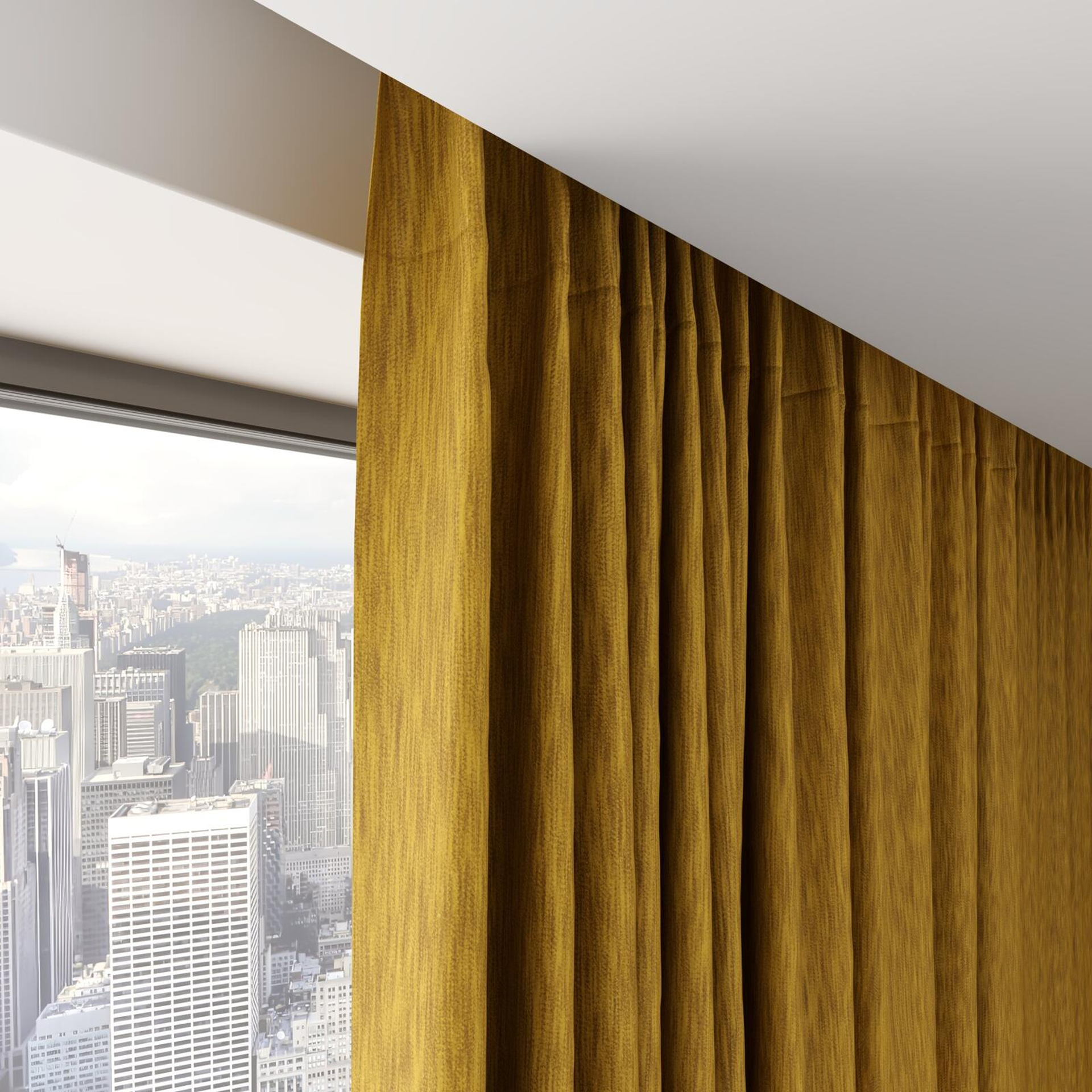 Top view of Tuxedo Gold, on hidden rail