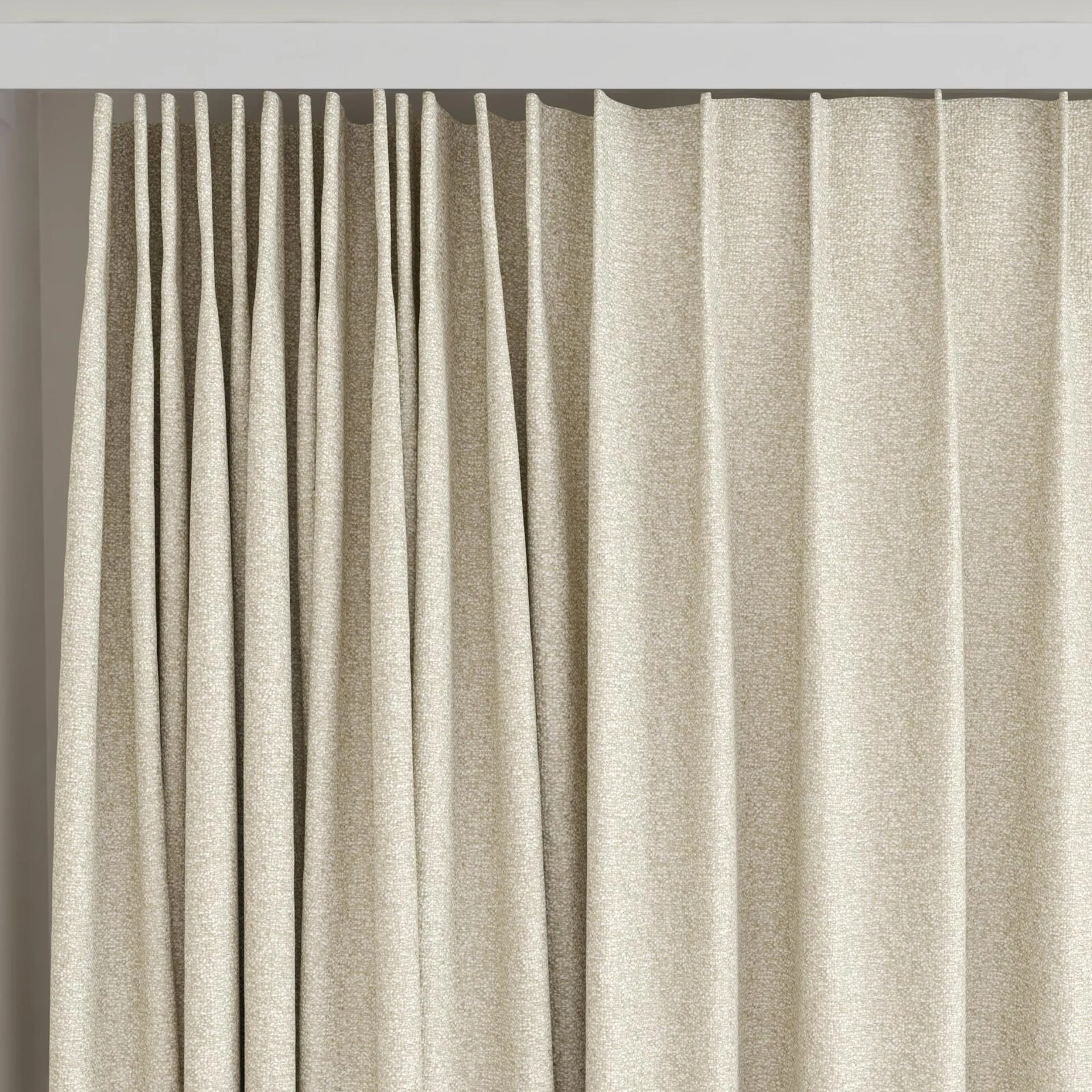 Top view of Bora Bora Oyster, on curtain rail