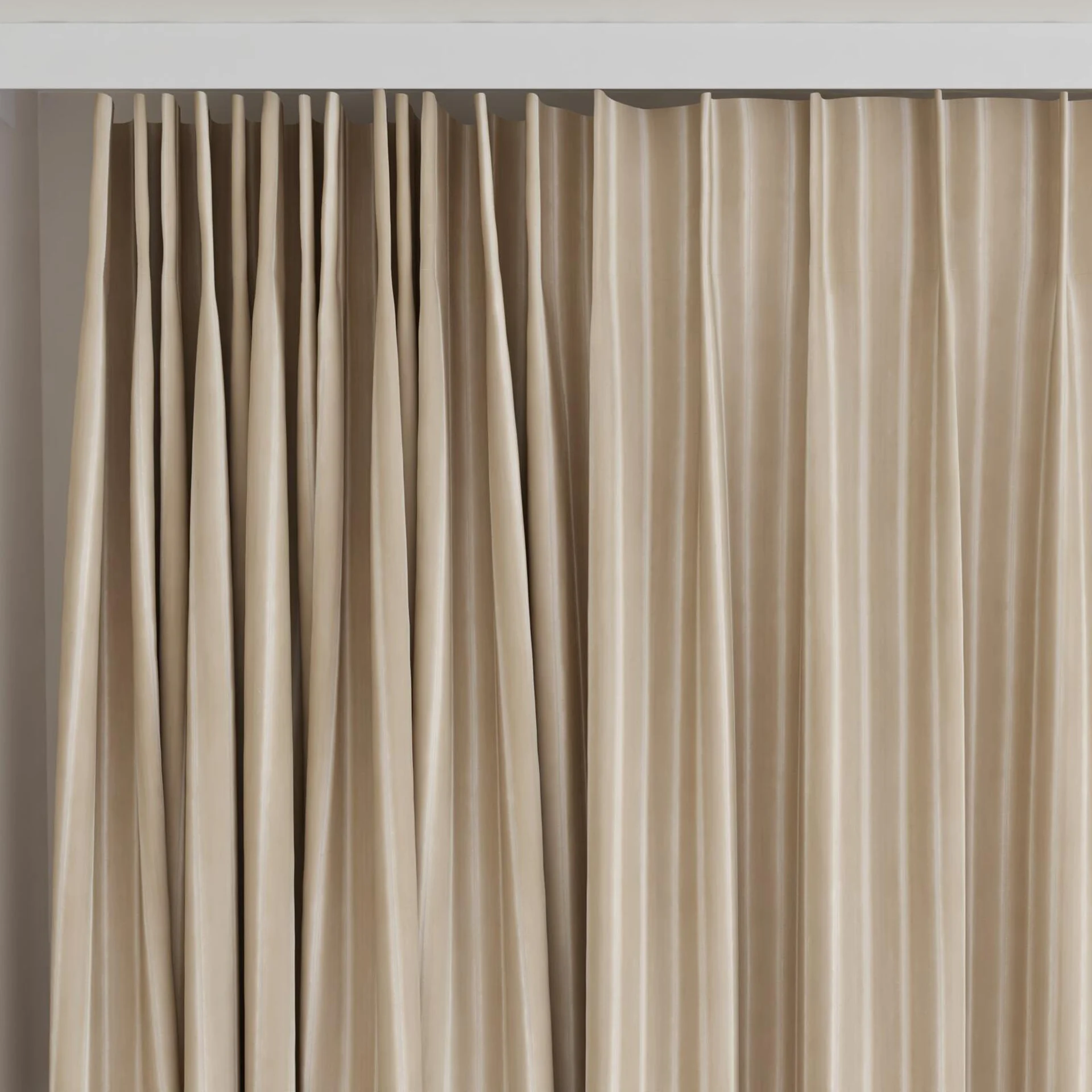 Top view of Cordial Fresco, on curtain rail