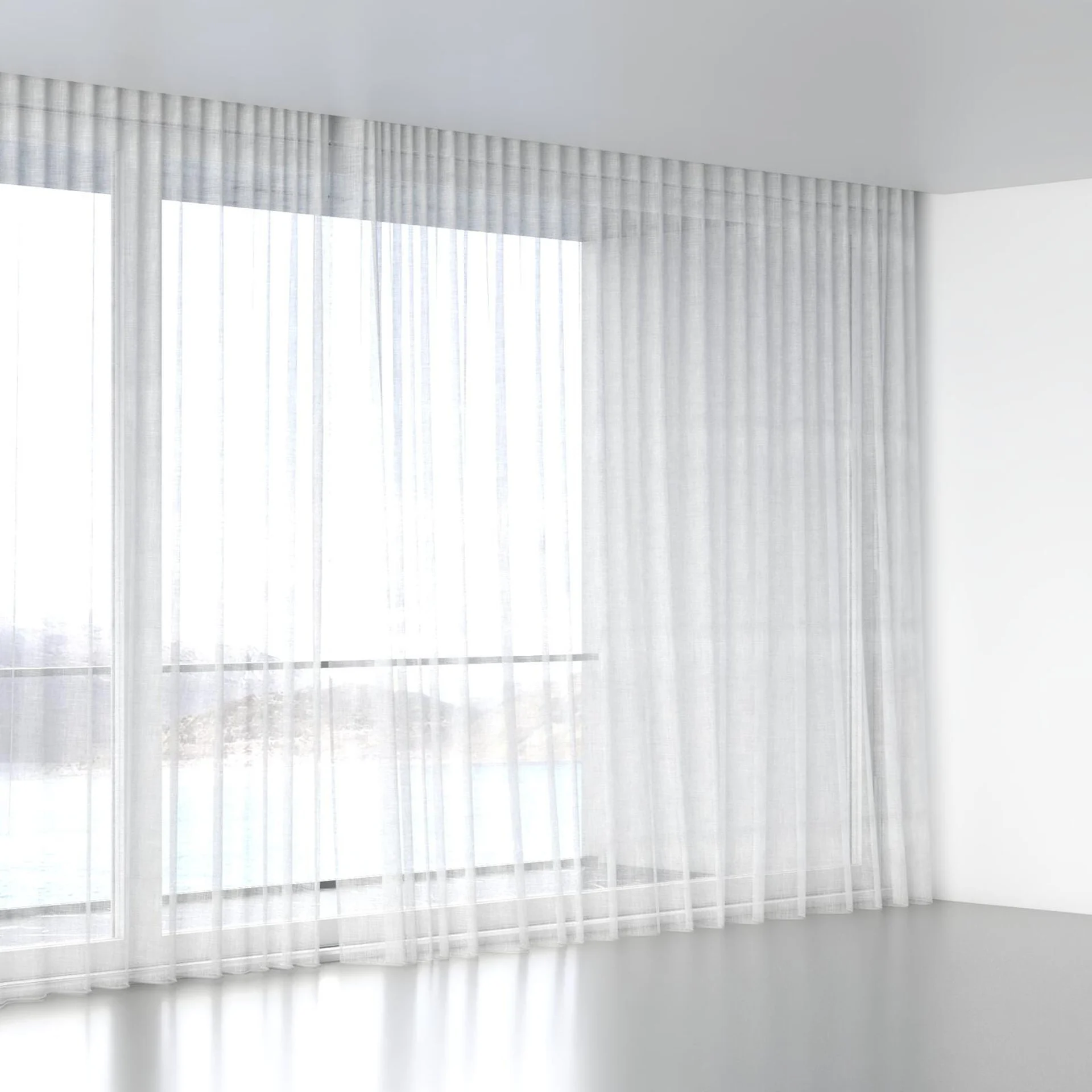 Full view of Coastal Blanc, wave pleat