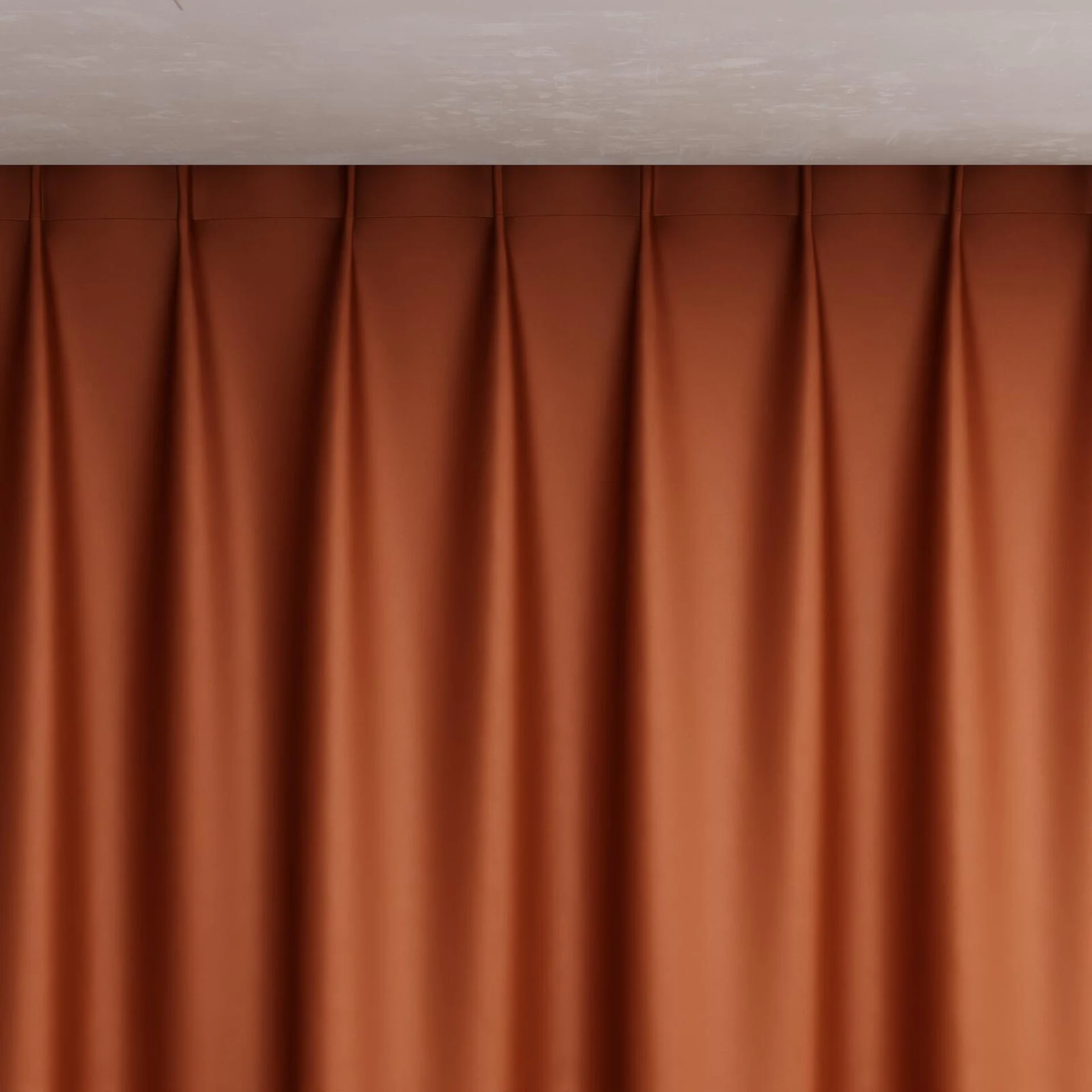 Top view of Sleek Fox, pinch pleat