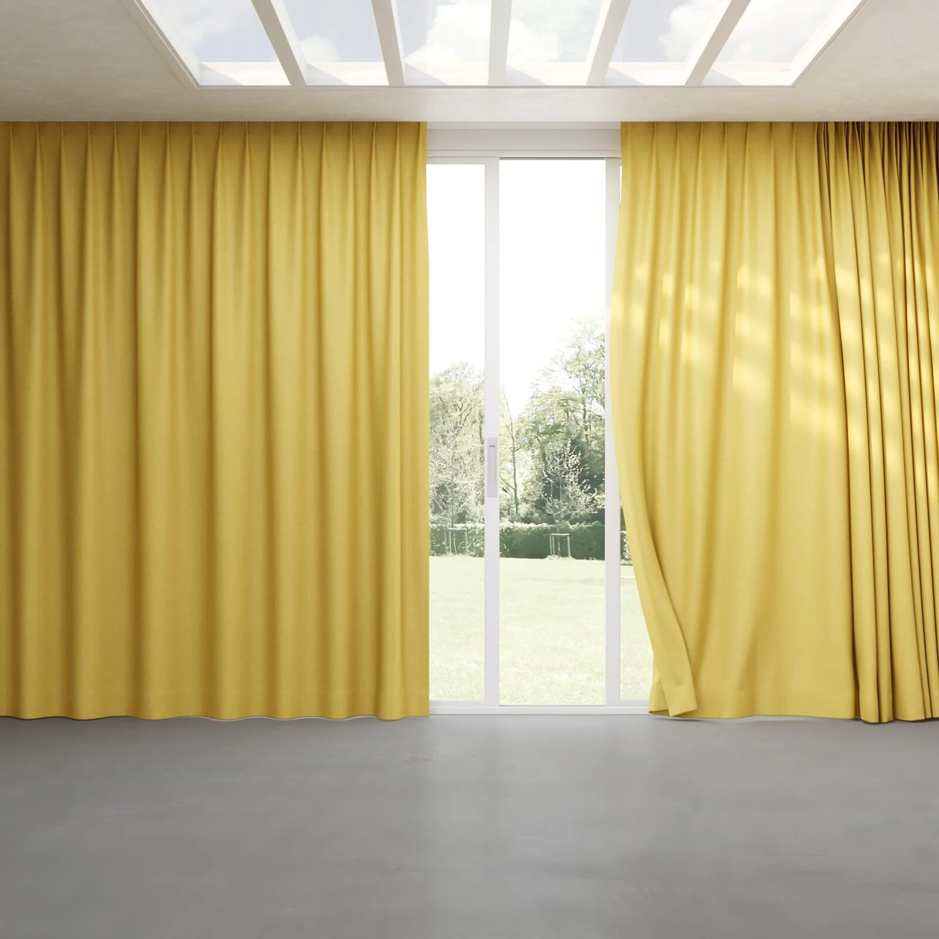 Full view of Casual Gold, pinch pleat