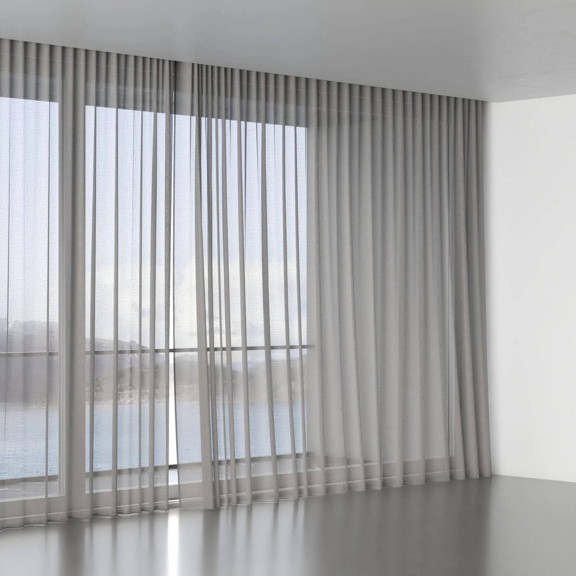 Full view of Uno Feather, wave pleat