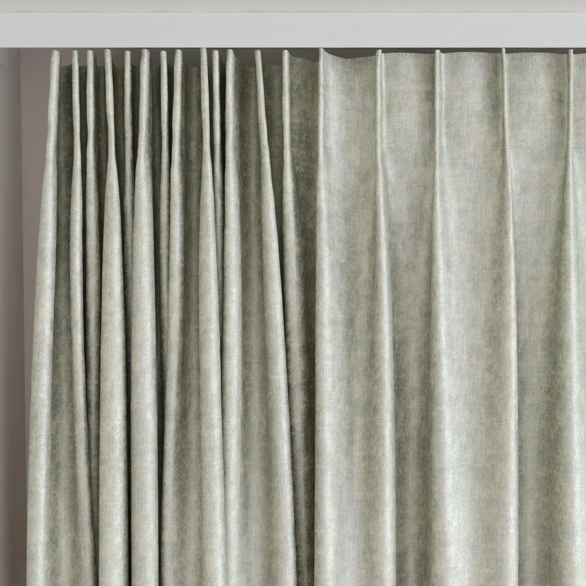 Top view of Renaissance Mineral, on curtain rail