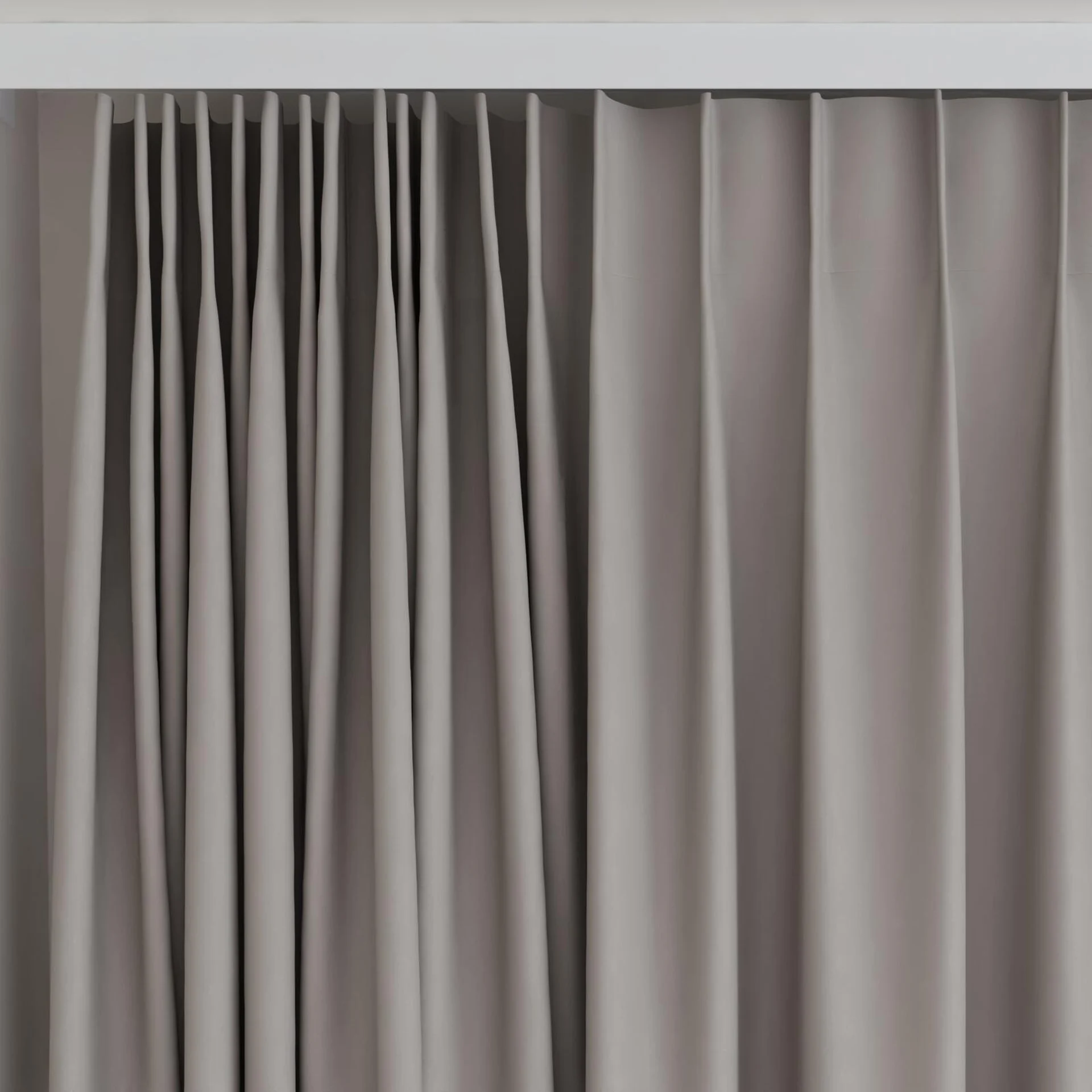 Top view of Vela Ash, on curtain rail