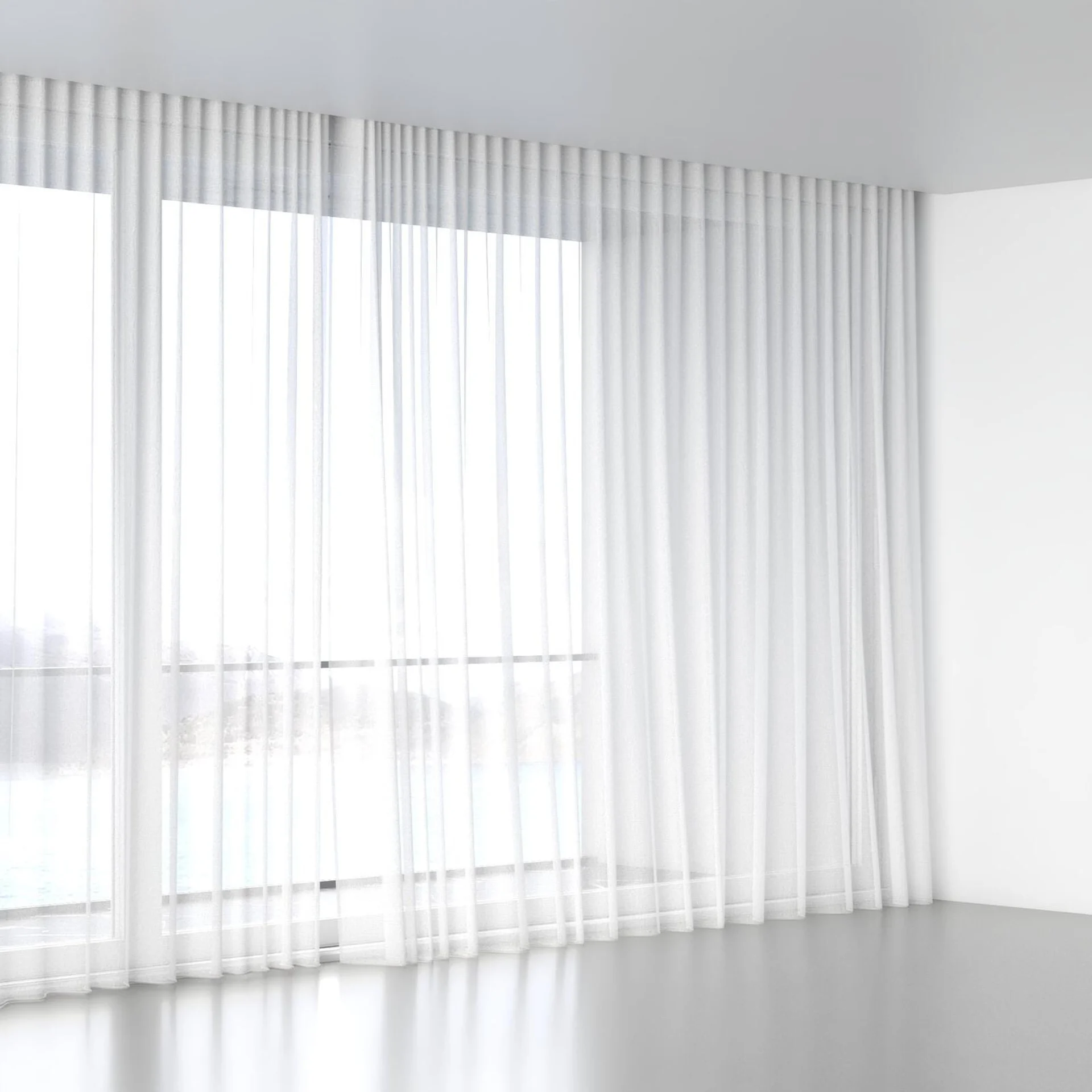 Full view of Illusion Icicle, wave pleat
