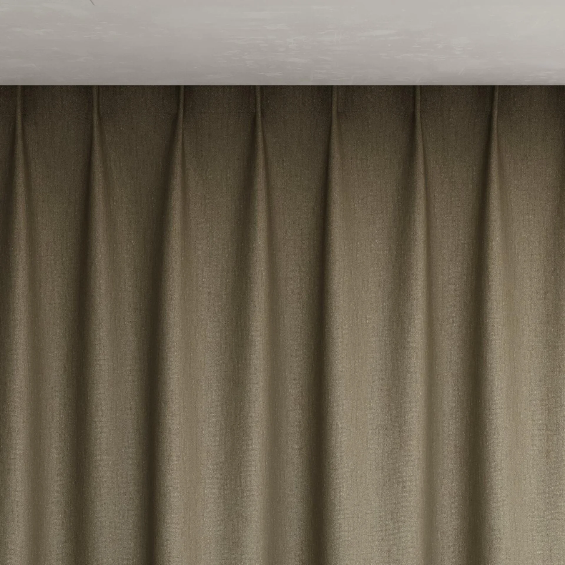 Top view of Infinite Twine, pinch pleat