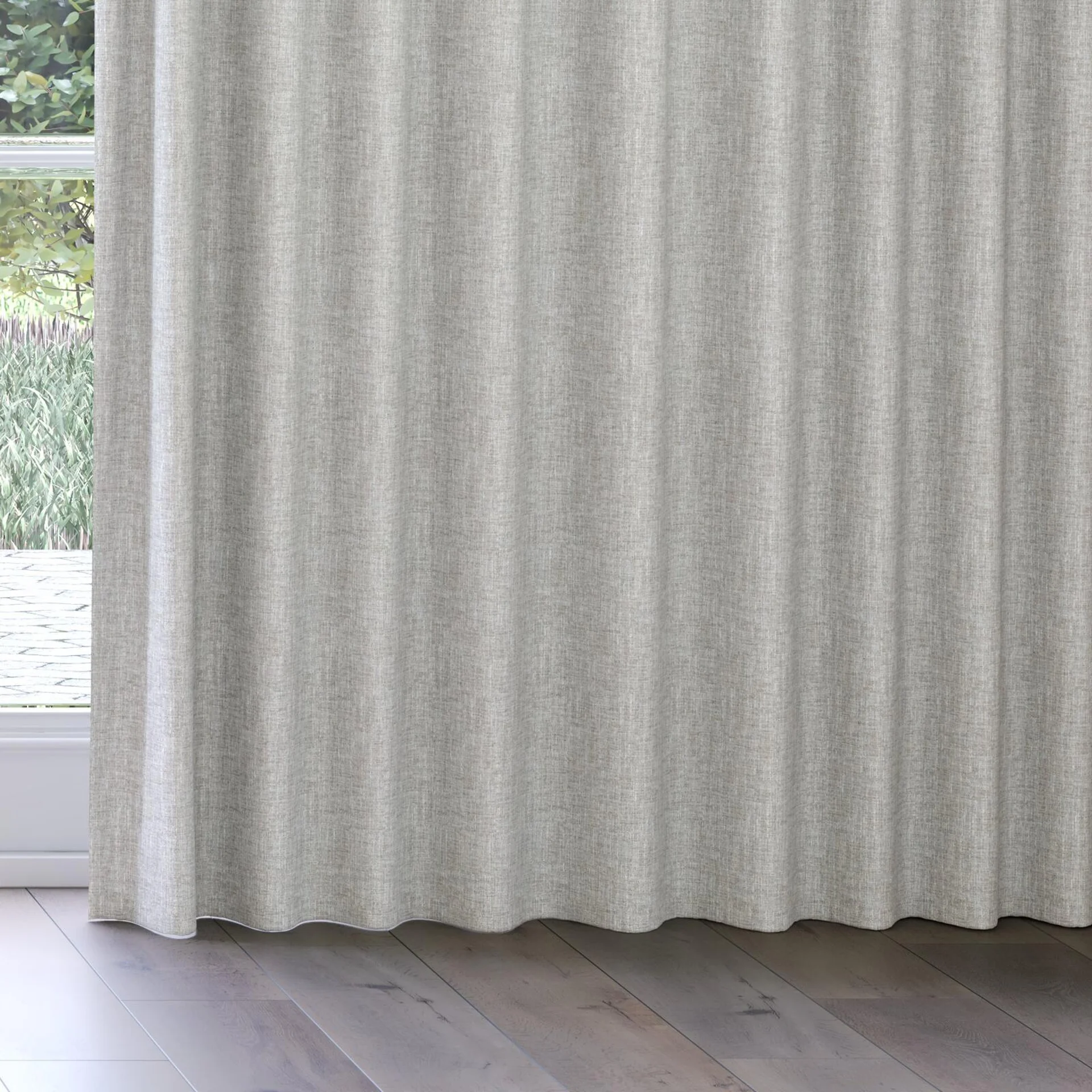 Bottom view of Dryland Silver, on curtain rail