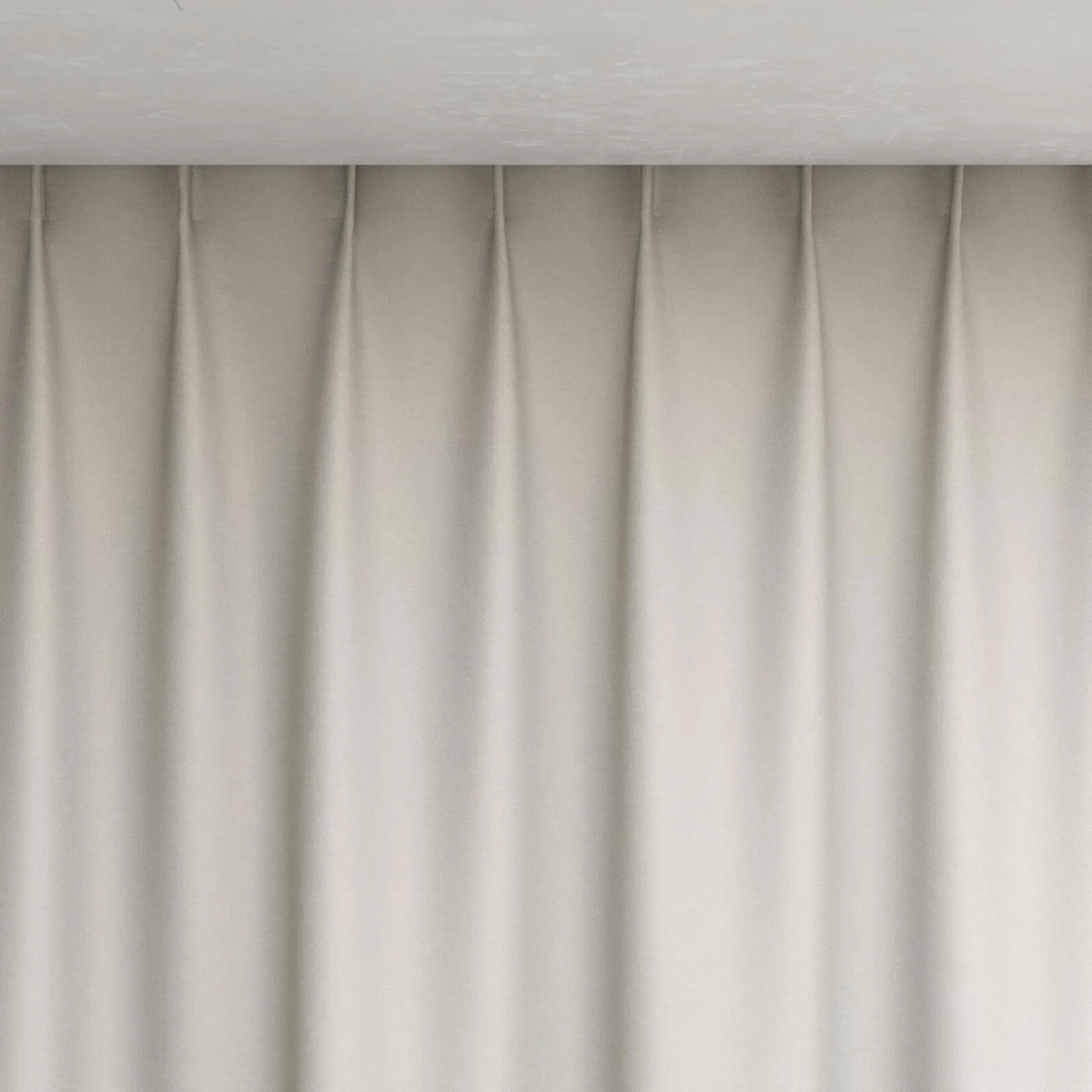 Top view of Eclipse FR Blackout Oyster, pinch pleat