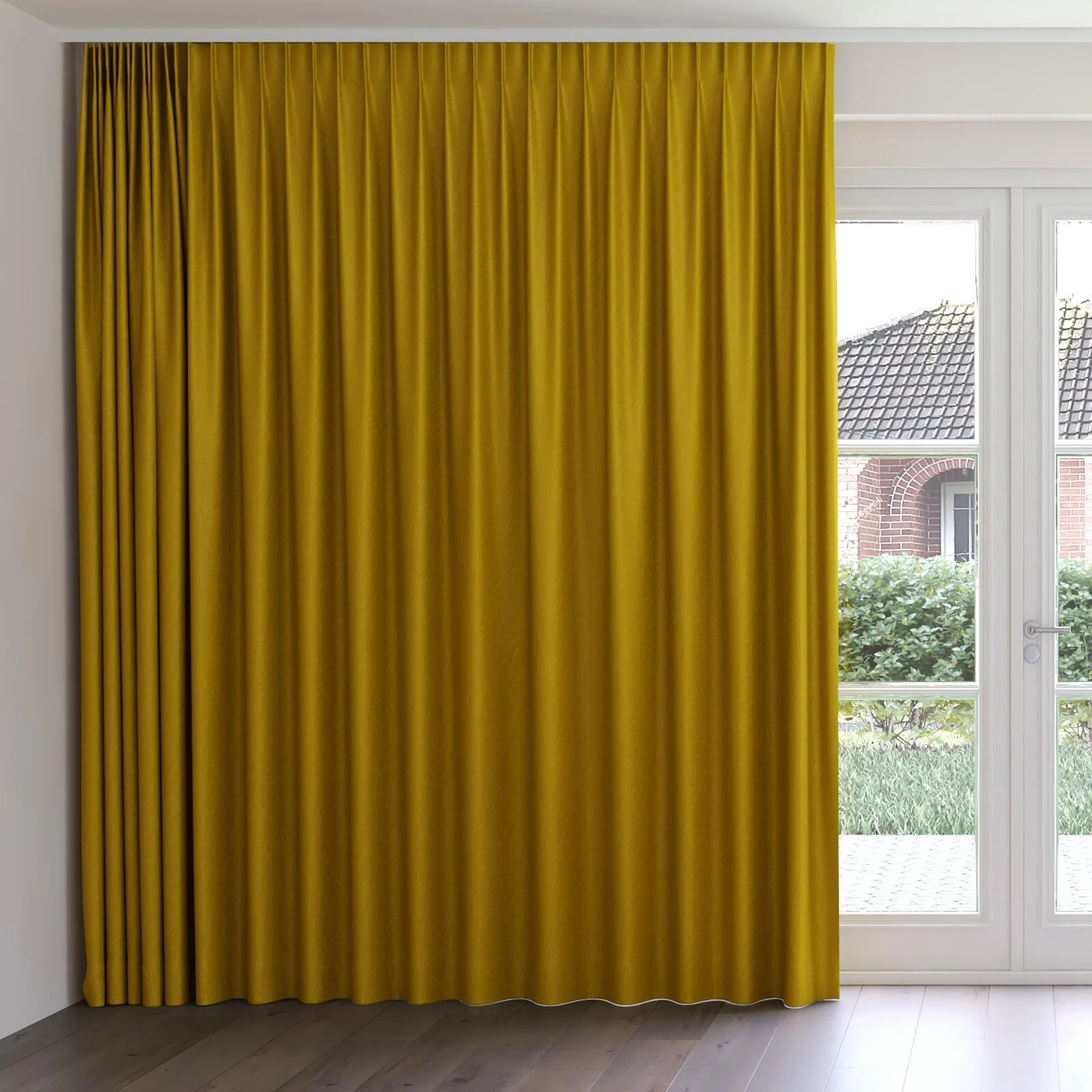Front view of Rewind Pineapple, on curtain rail