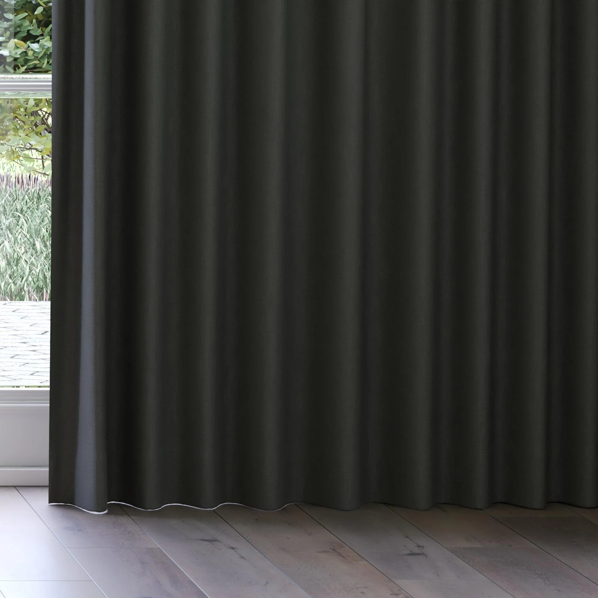 Bottom view of Mauritius Onyx, on curtain rail