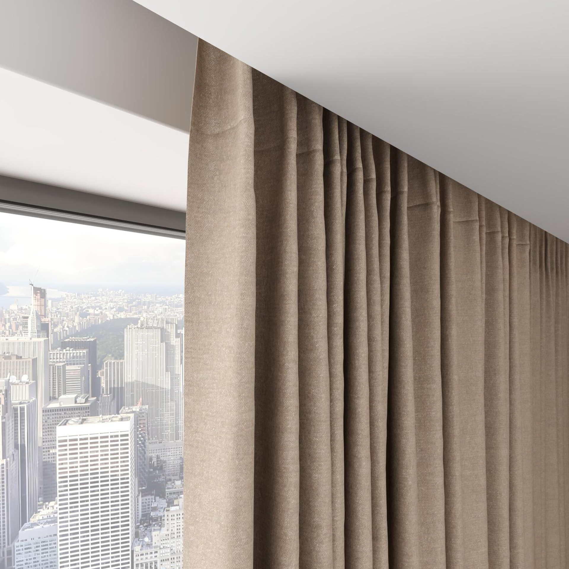 Top view of Drama Linen, on hidden rail