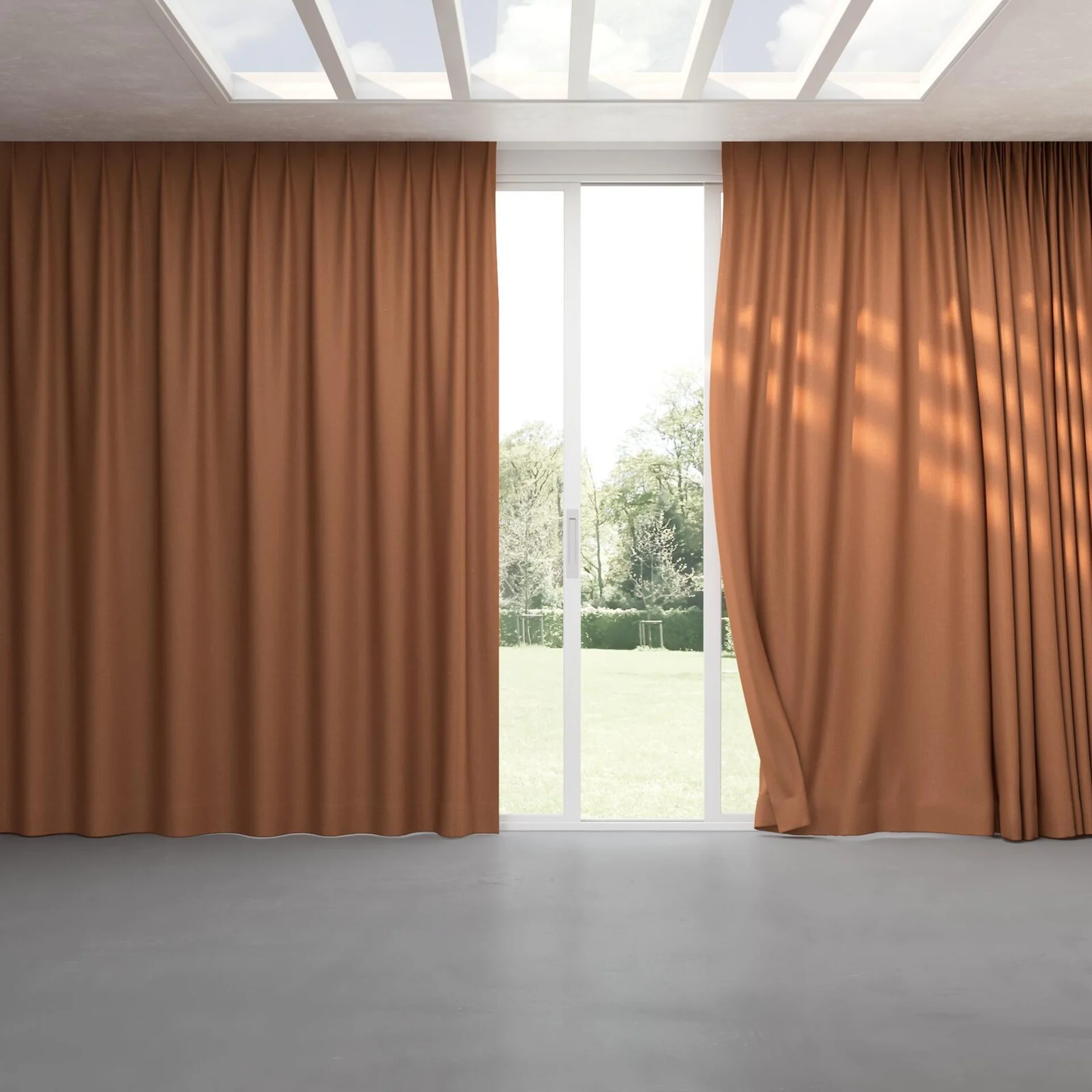 Full view of Excel Terra, pinch pleat