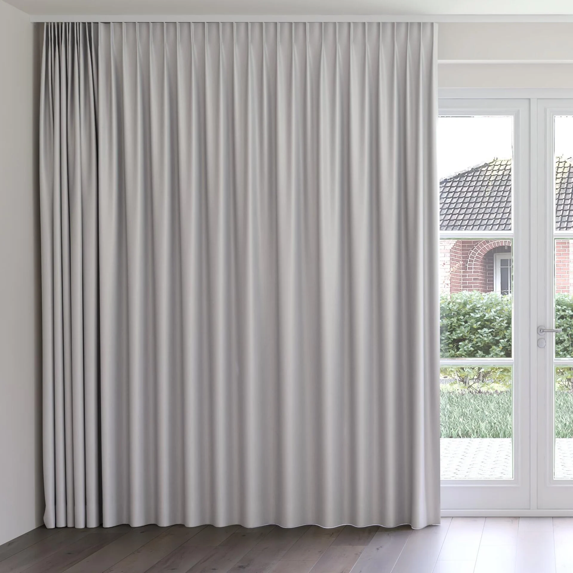 Front view of Re-Vive Platinum, on curtain rail