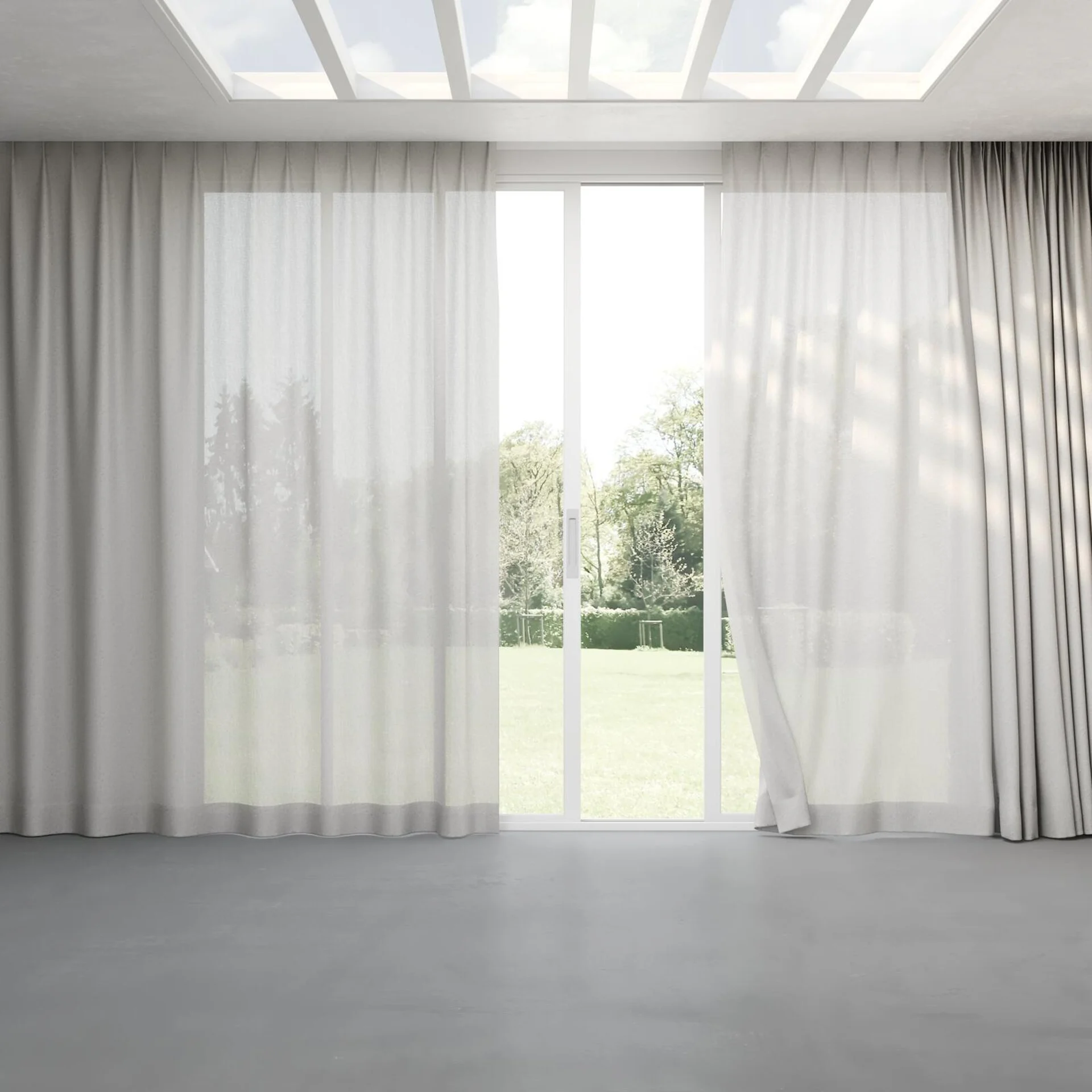 Full view of Kyoto Mist, pinch pleat