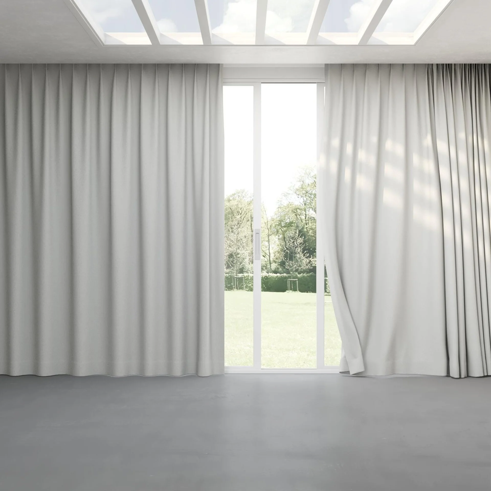 Full view of Quantum FR Mineral, pinch pleat