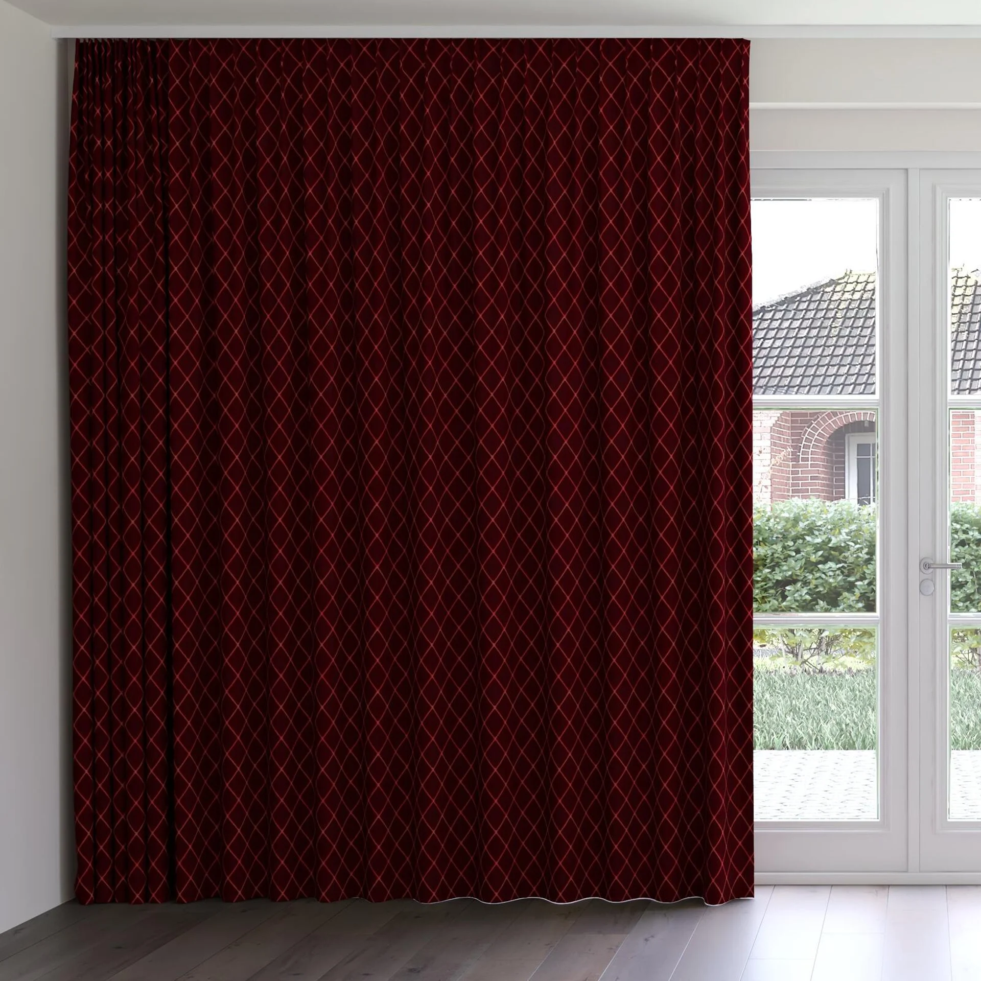 Front view of Pantheon Chardonnay, on curtain rail
