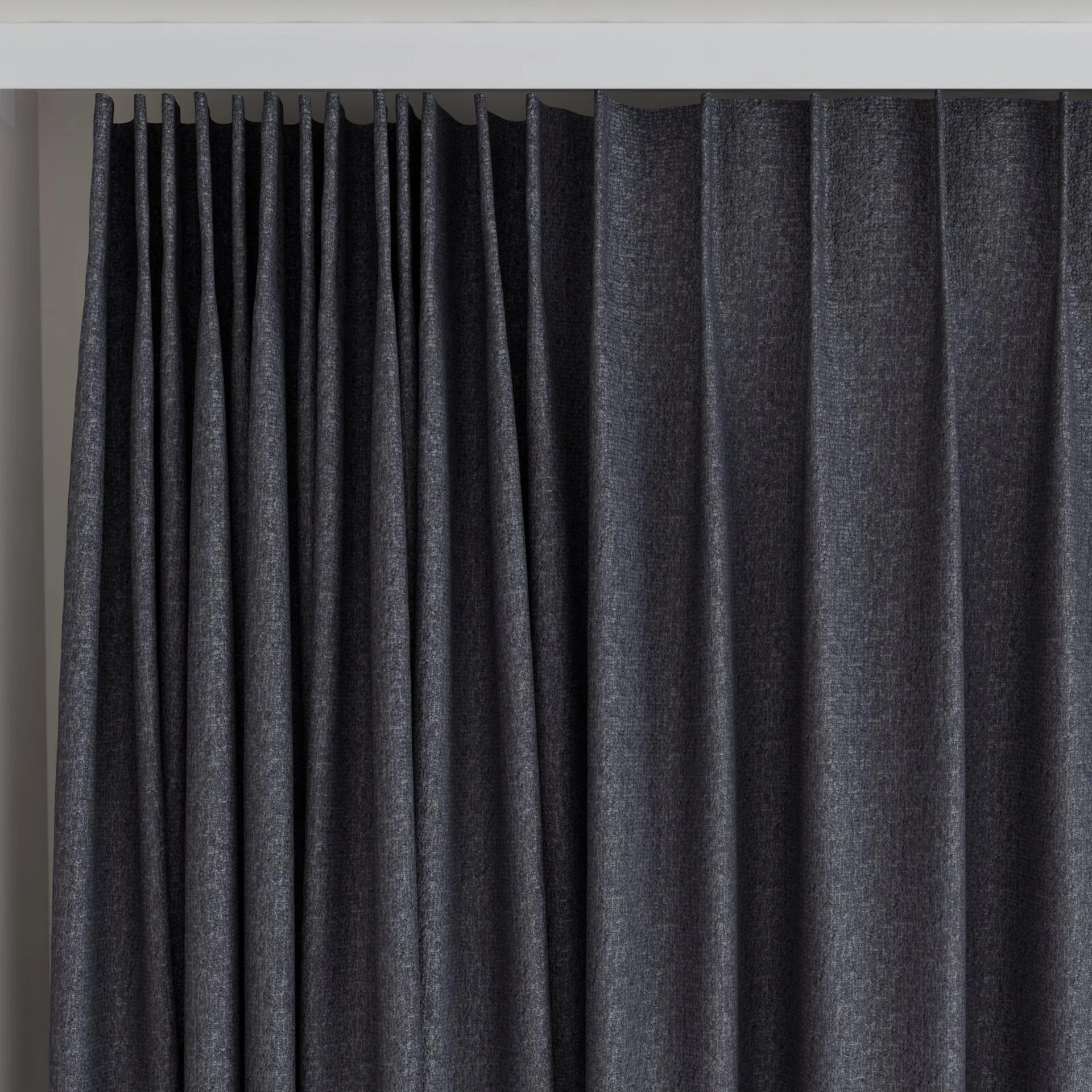 Top view of Sabik Anthracite, on curtain rail