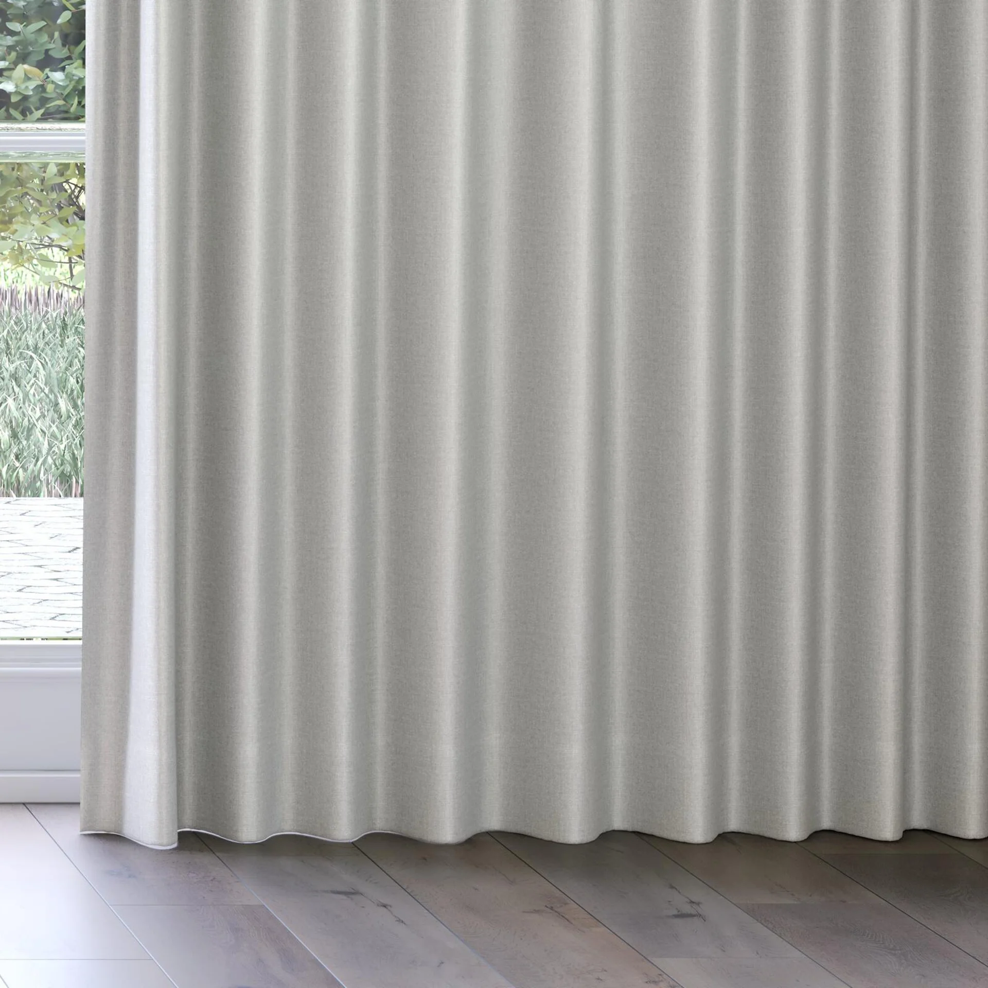 Bottom view of Jupiter Smoke, on curtain rail
