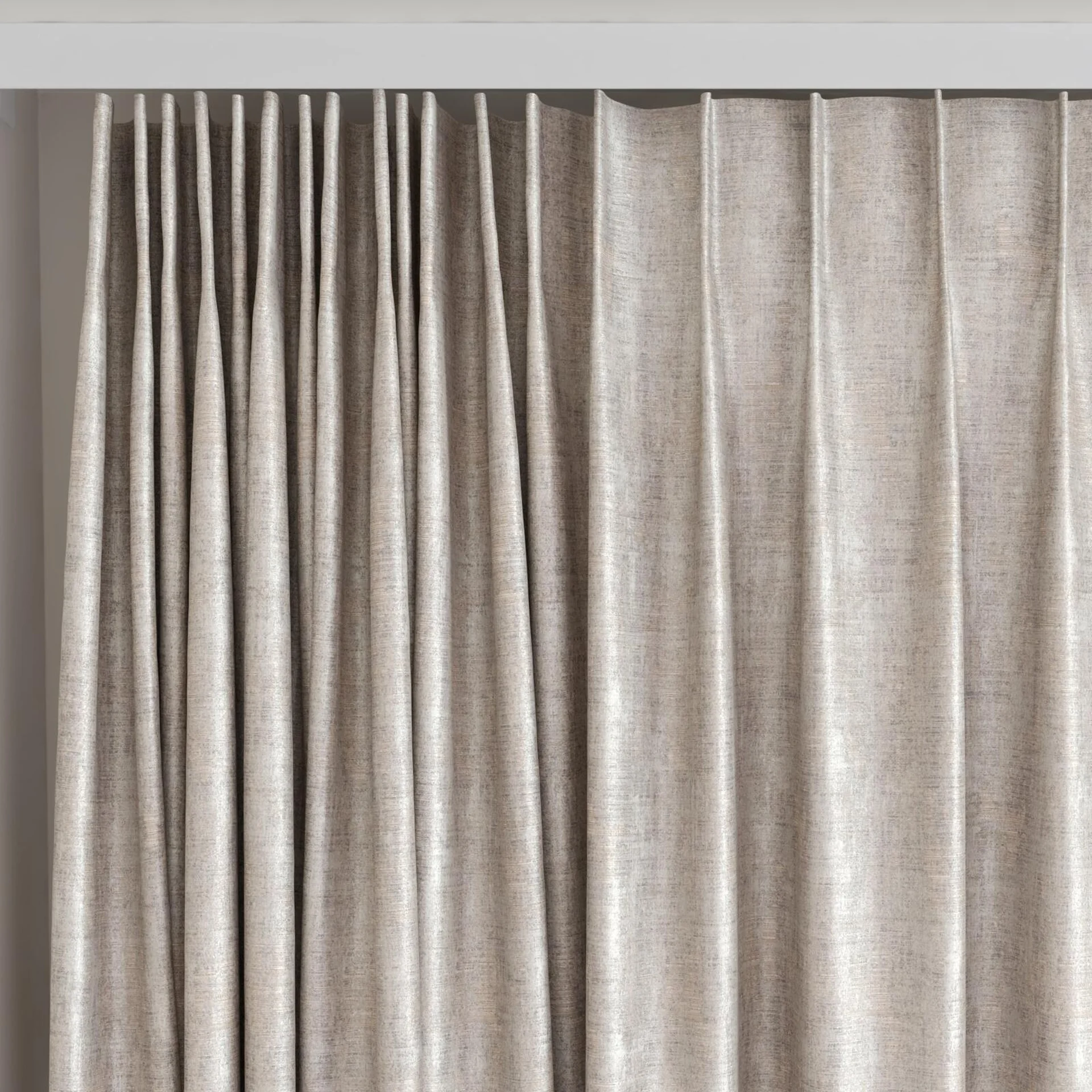 Top view of Nominee Dune, on curtain rail