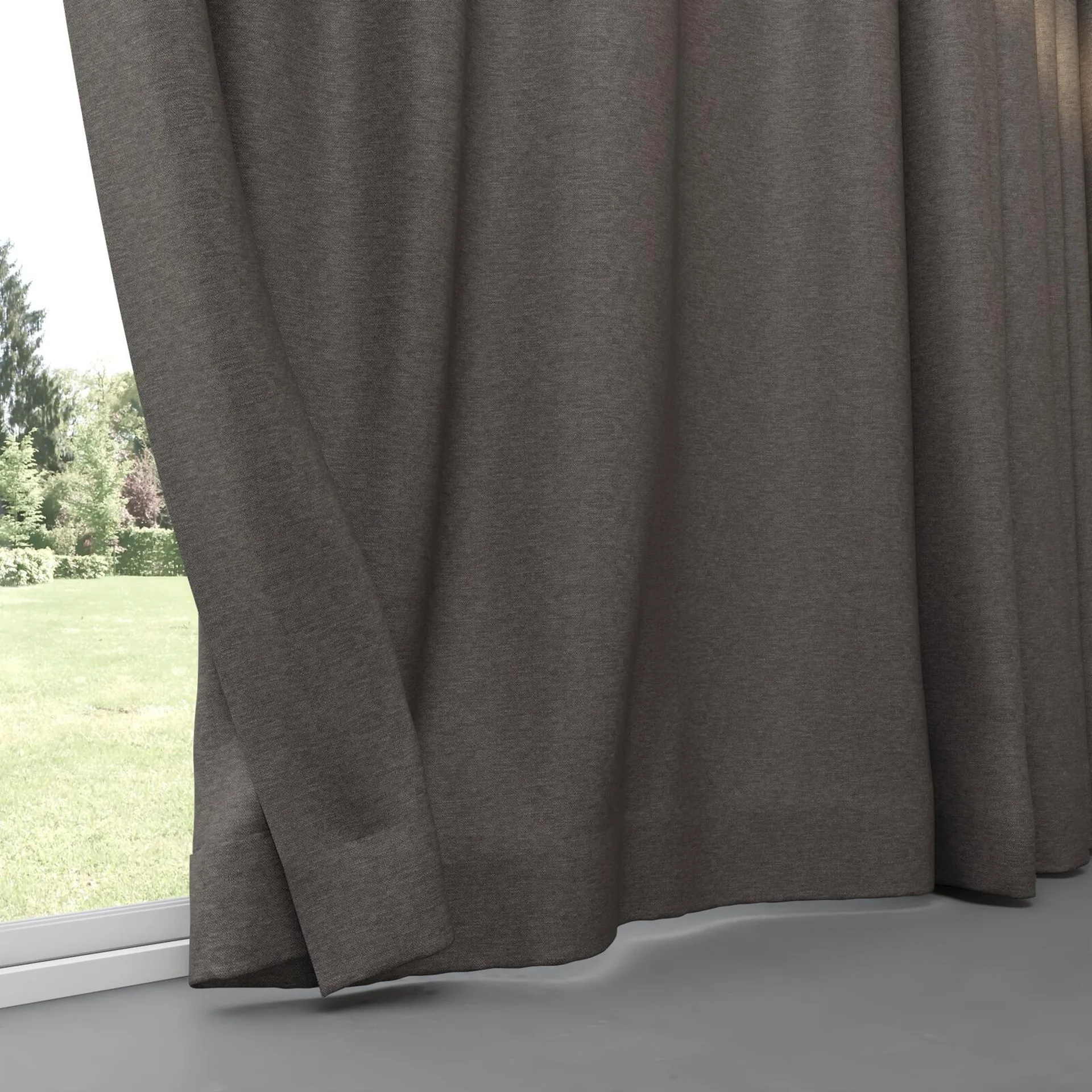 Bottom view of Colourwash Eco Truffle, pinch pleat