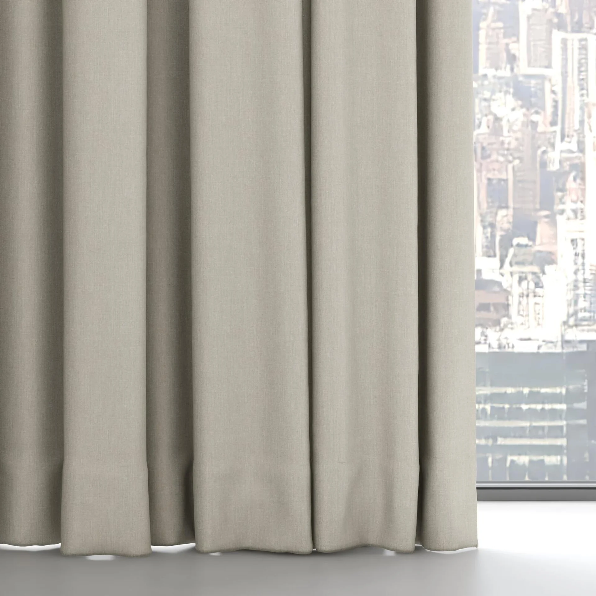 Bottom view of Kidglove Linen, on hidden rail