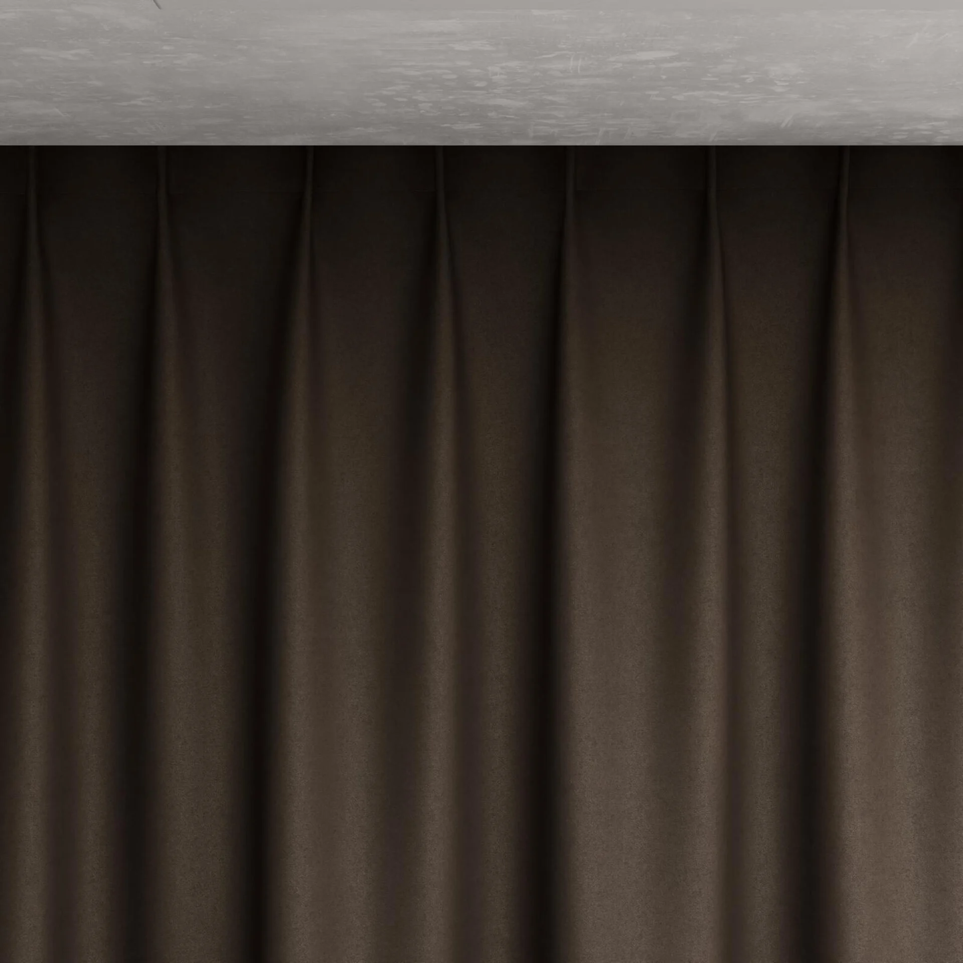 Top view of Peak Walnut, pinch pleat