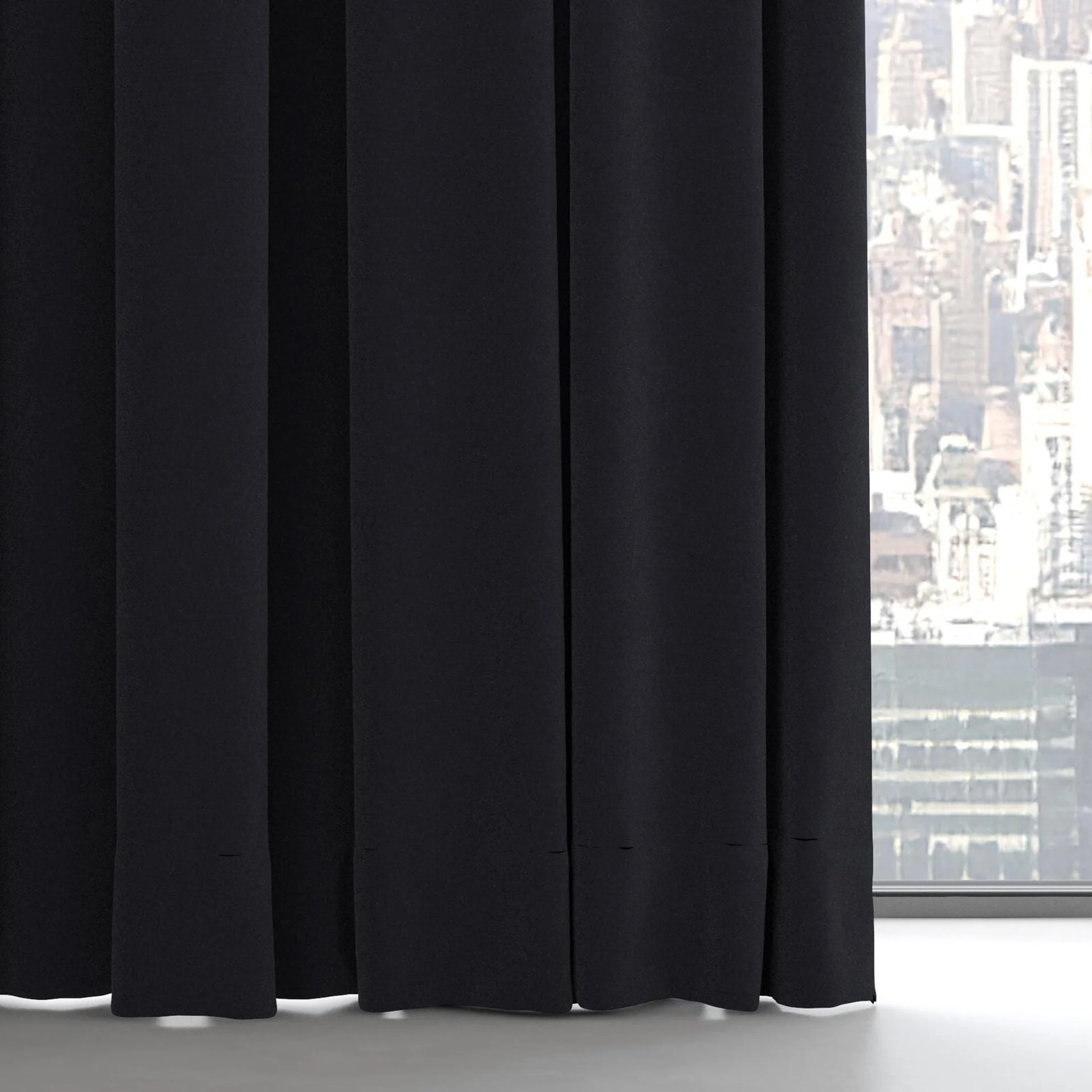 Bottom view of Vienna Black Tie, on hidden rail