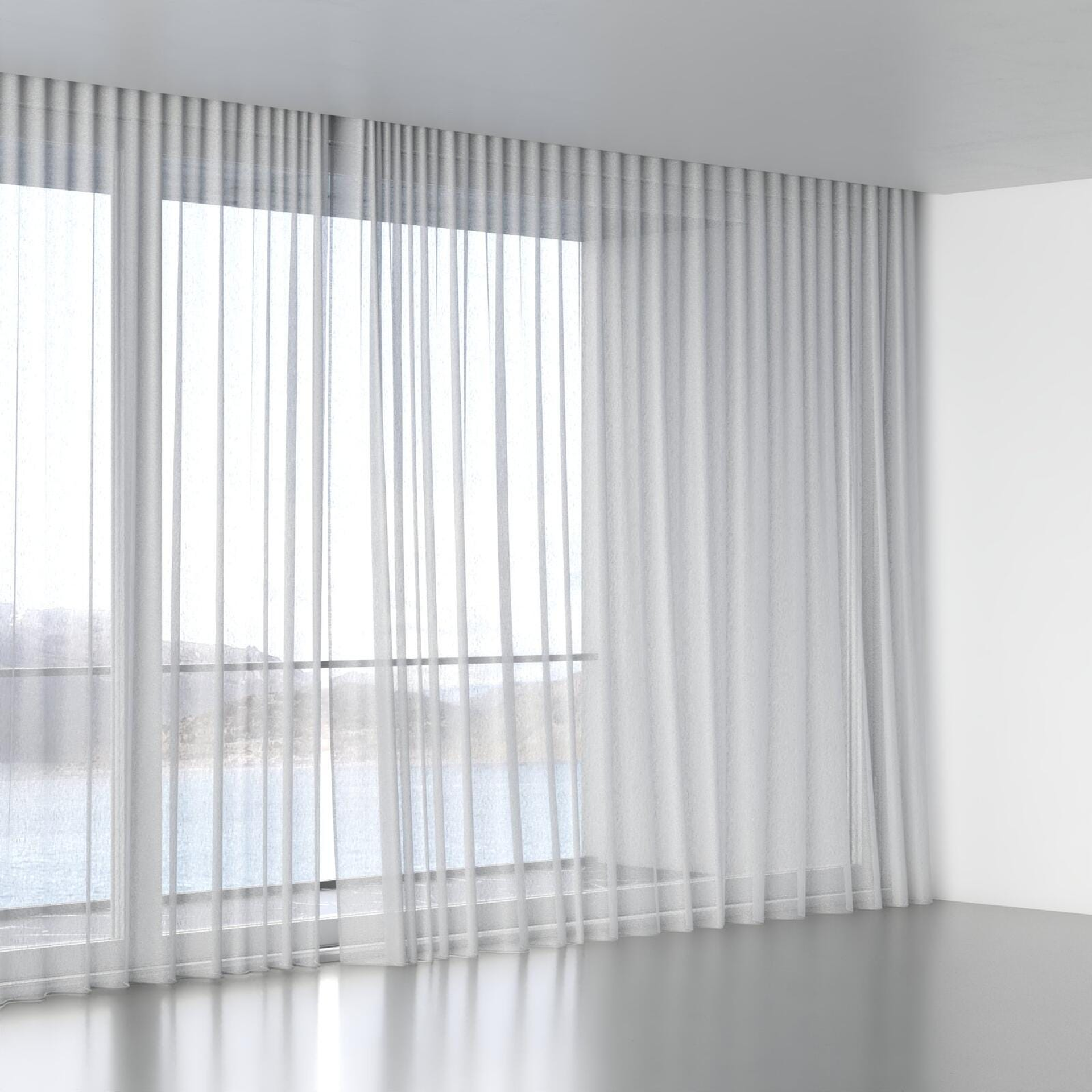 Full view of Lumiere Duckegg, wave pleat