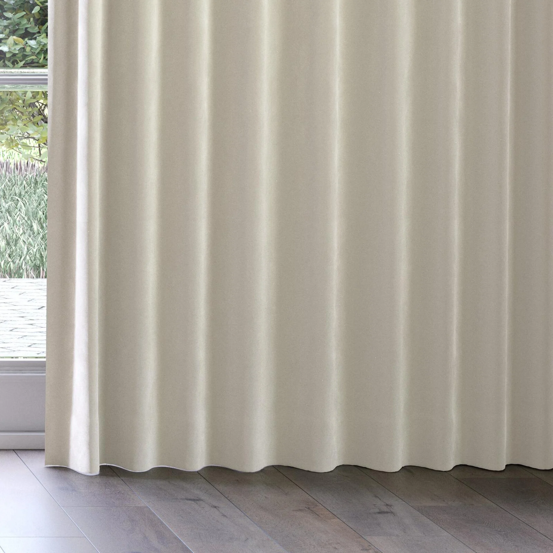 Bottom view of Verbier Sand, on curtain rail