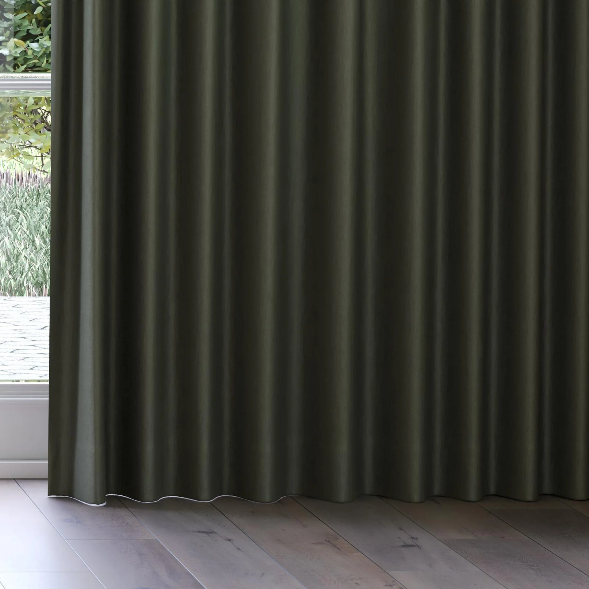 Bottom view of Eternal Forest, on curtain rail