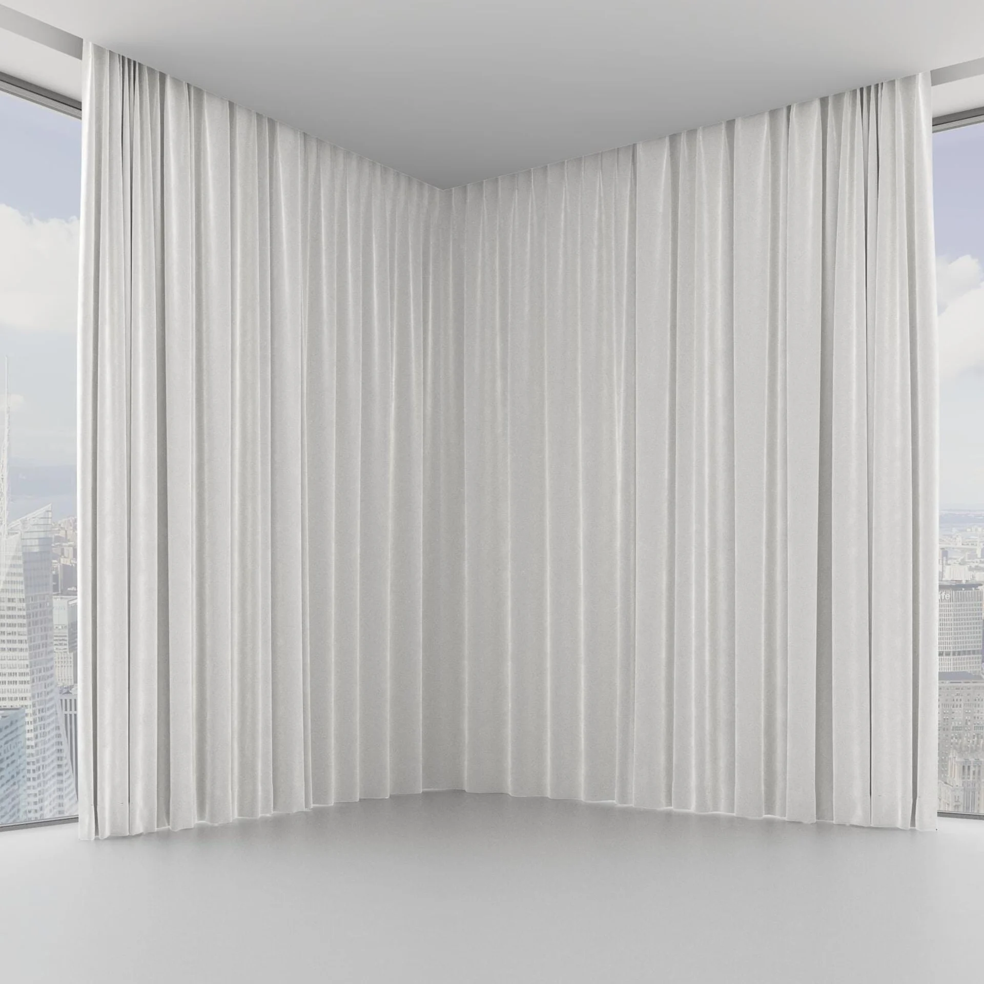 Front view of Velvelux Ice, on hidden rail