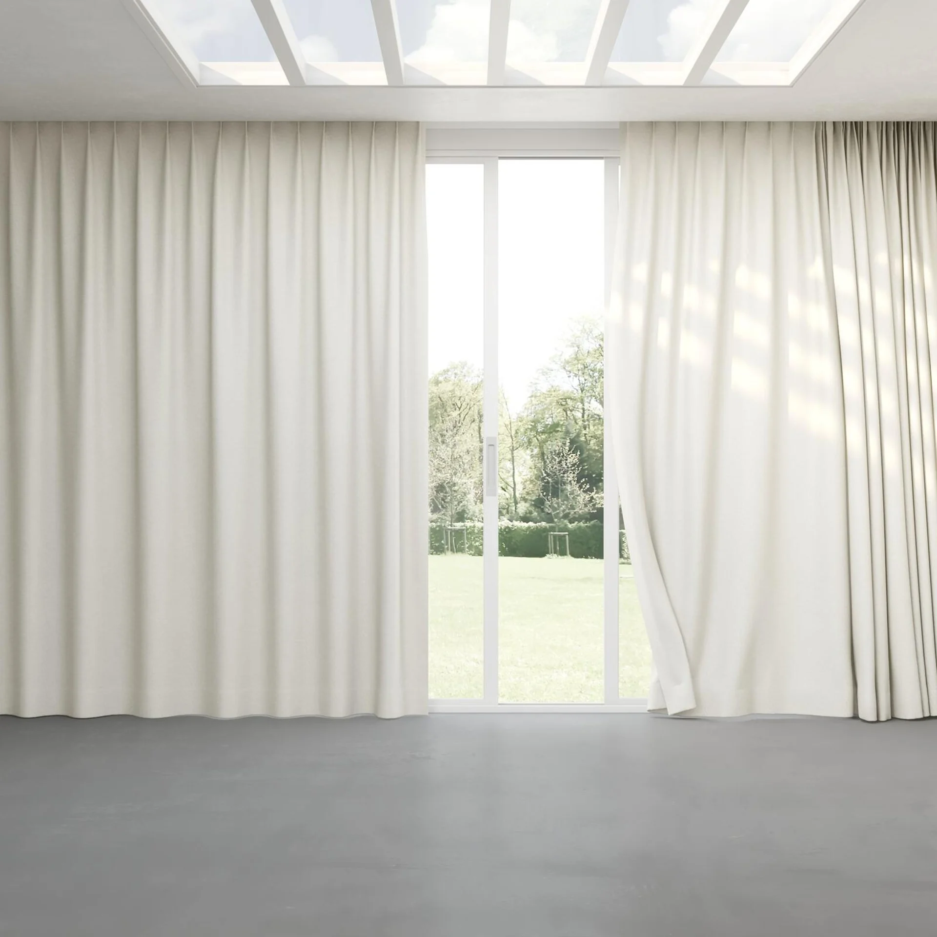 Full view of Casual Ivory, pinch pleat