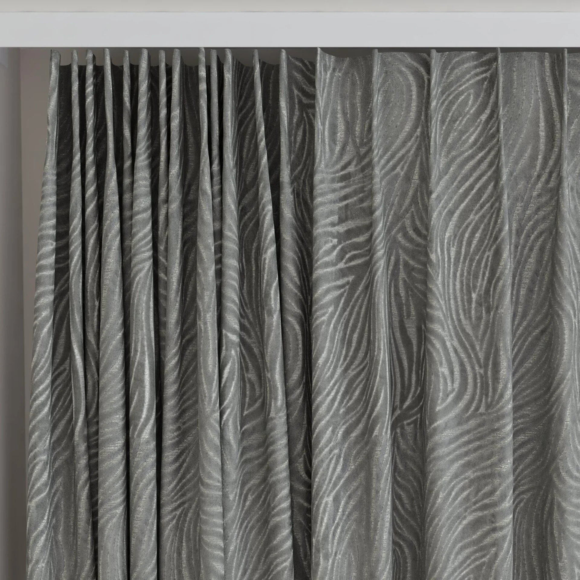 Top view of Principal Mouse, on curtain rail