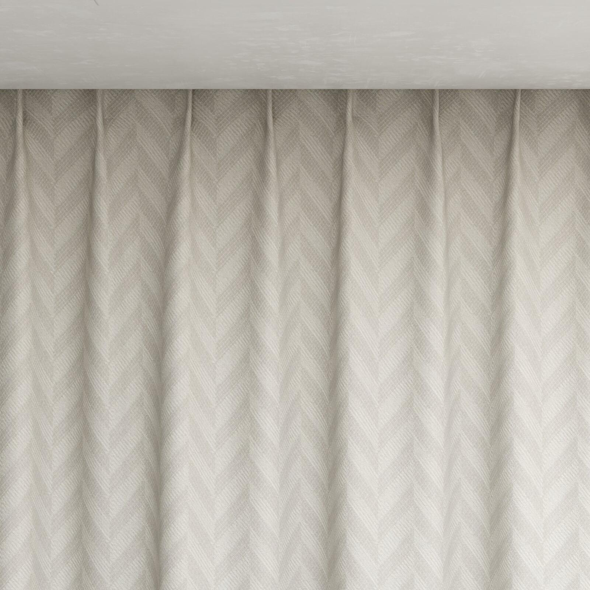 Top view of Lupine Swan, pinch pleat