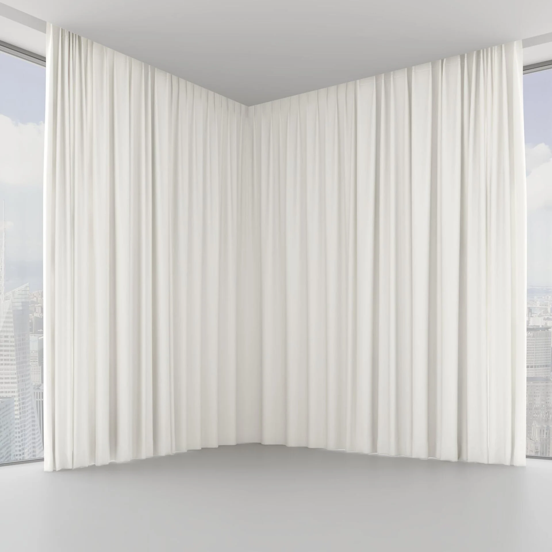Front view of Eternal Ivory, on hidden rail