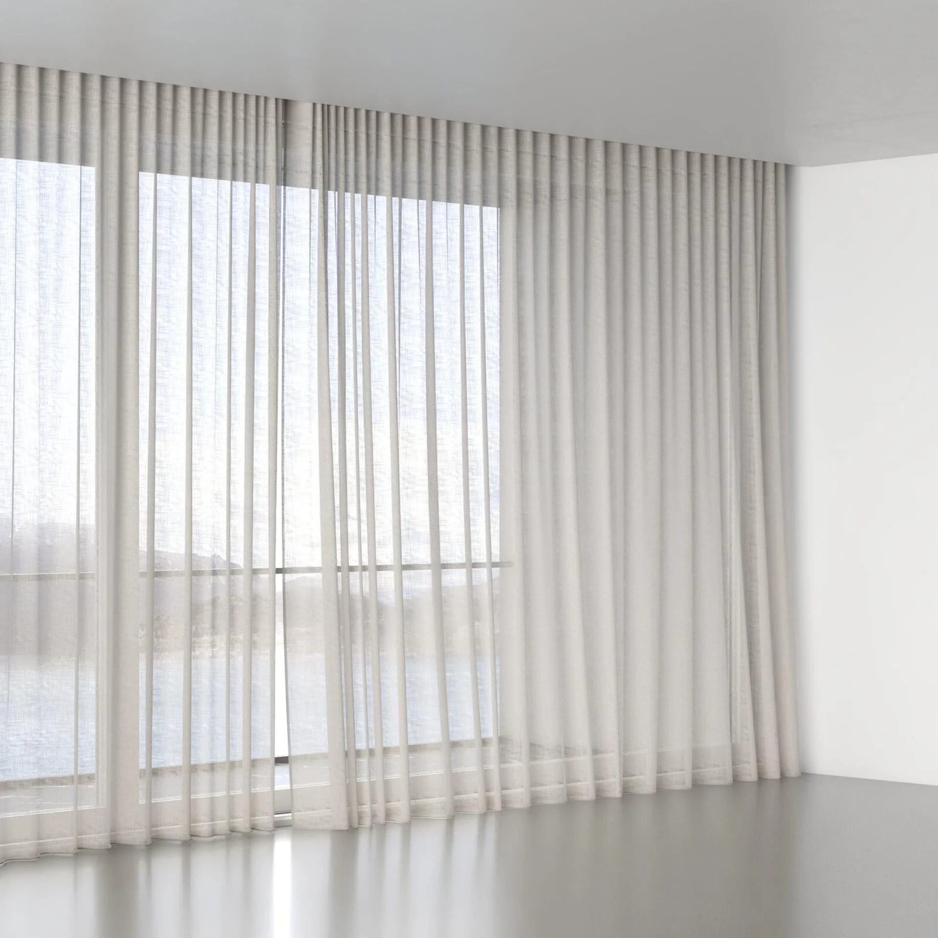 Full view of Verdant Oyster, wave pleat