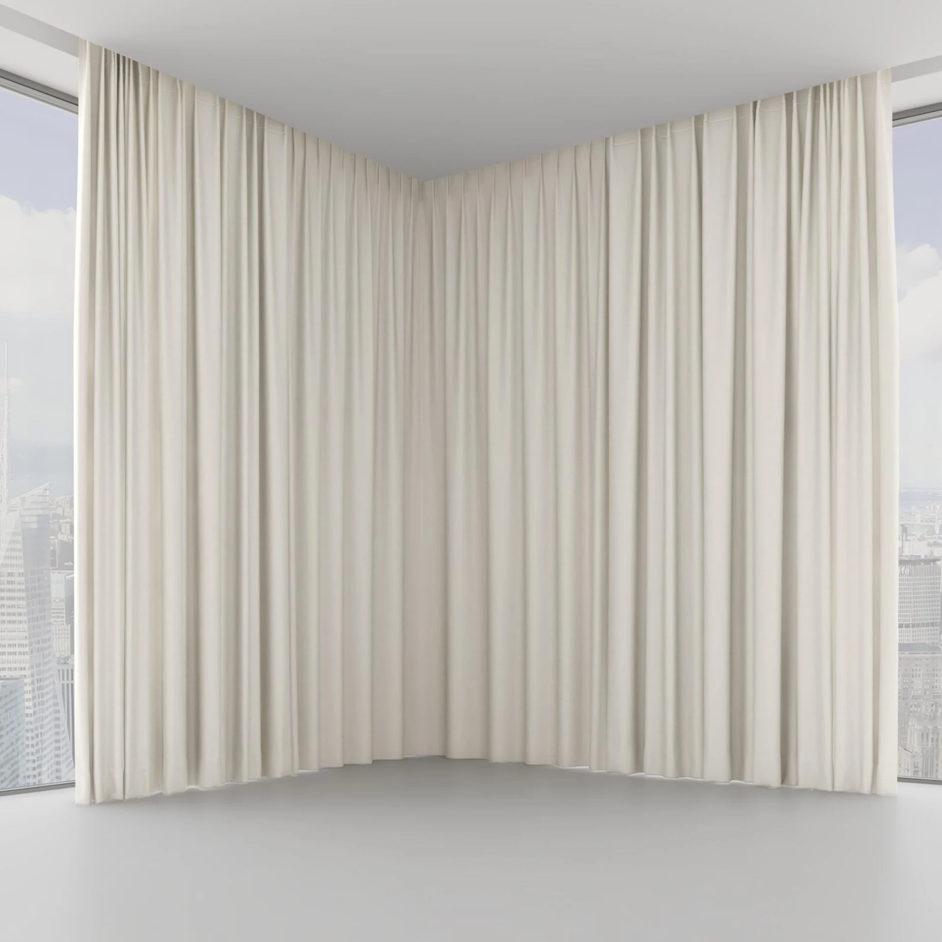 Front view of Bavaria Ivory, on hidden rail