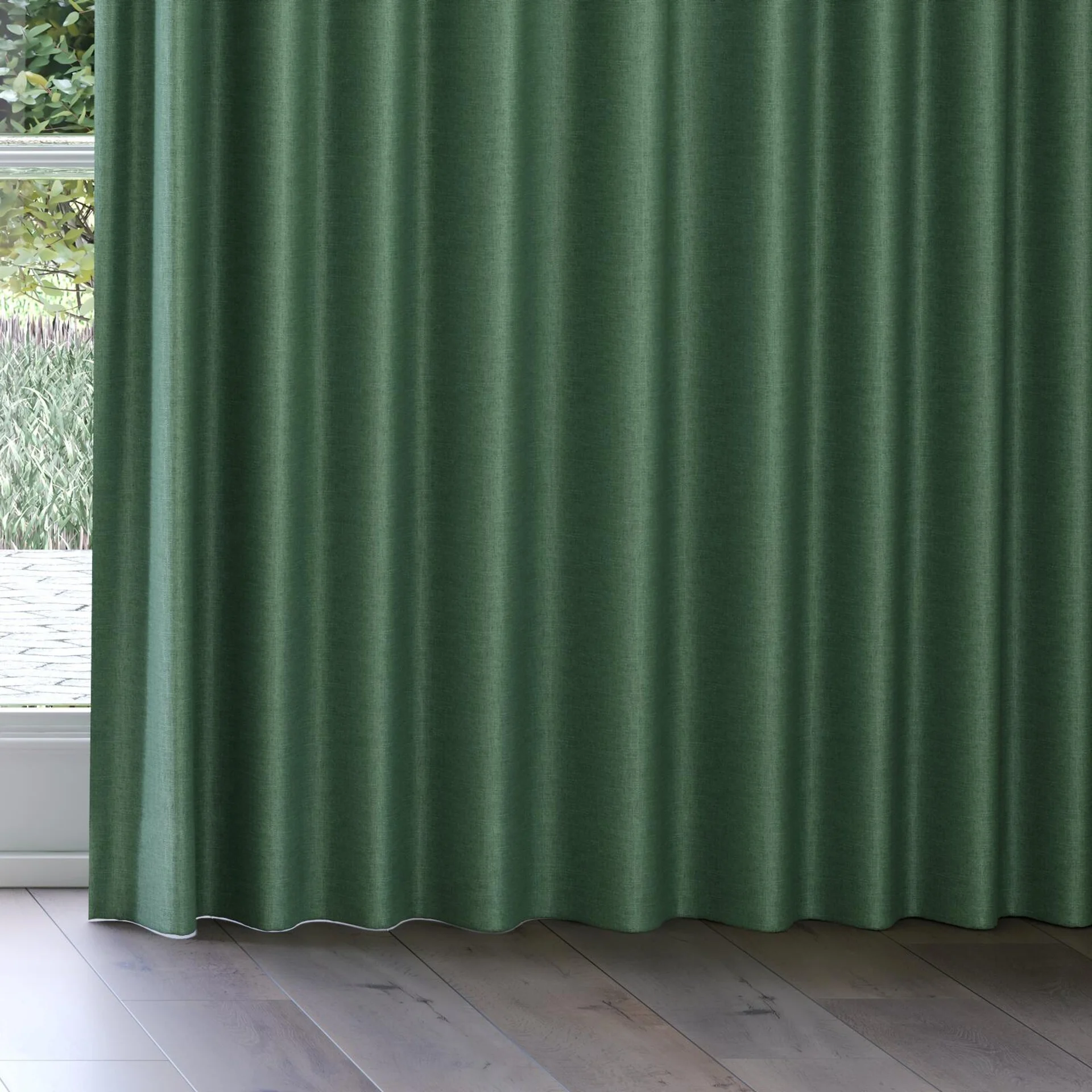 Bottom view of Frisco Ivy, on curtain rail