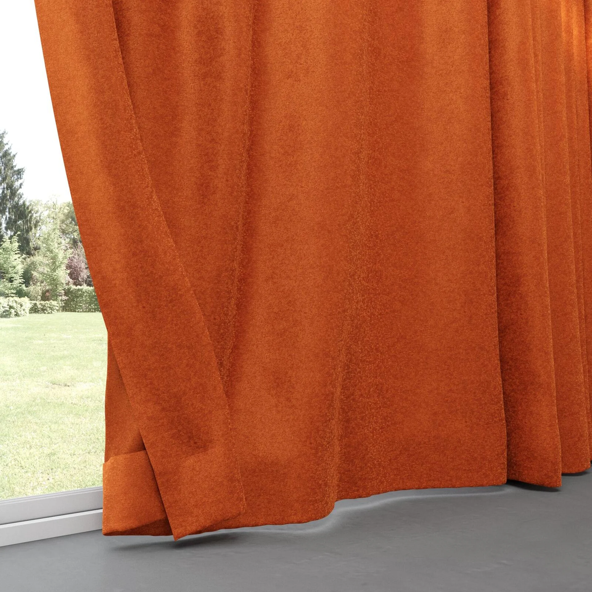 Bottom view of Brigadier Pumpkin, pinch pleat