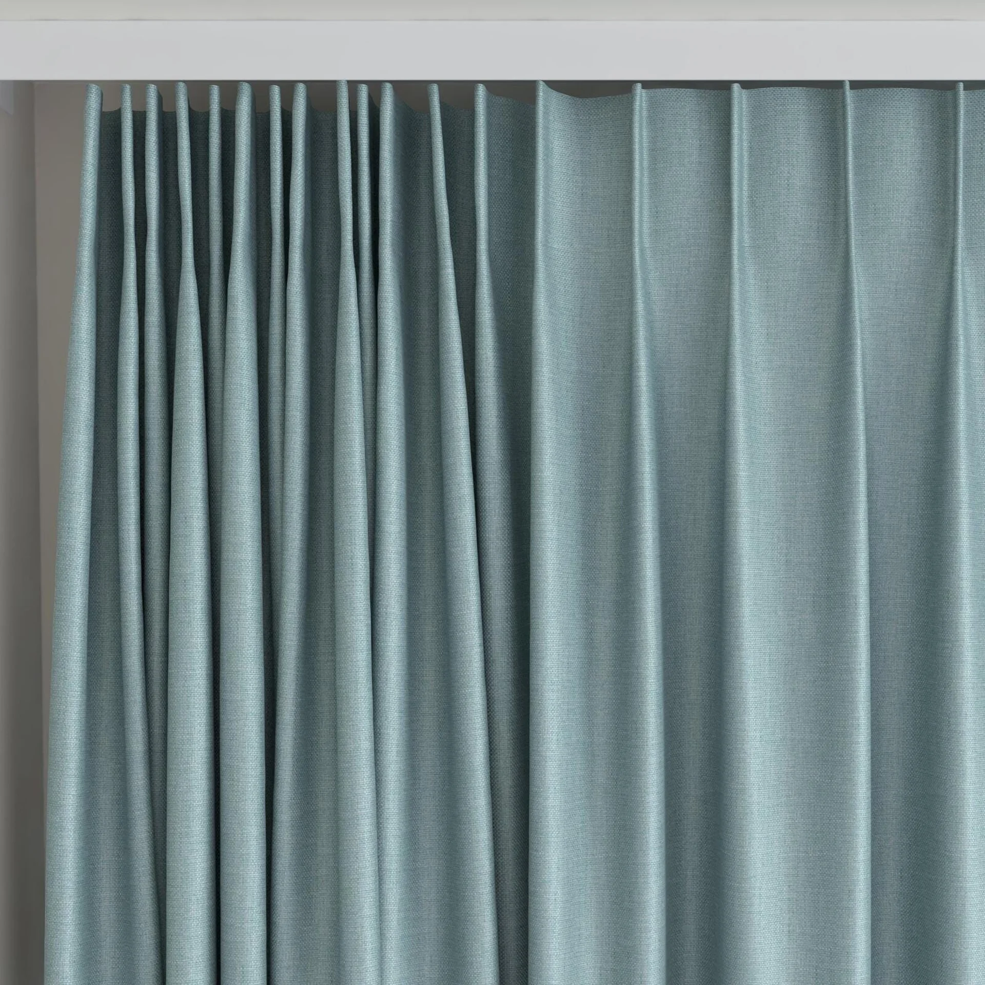 Top view of Matrix FR Nile, on curtain rail