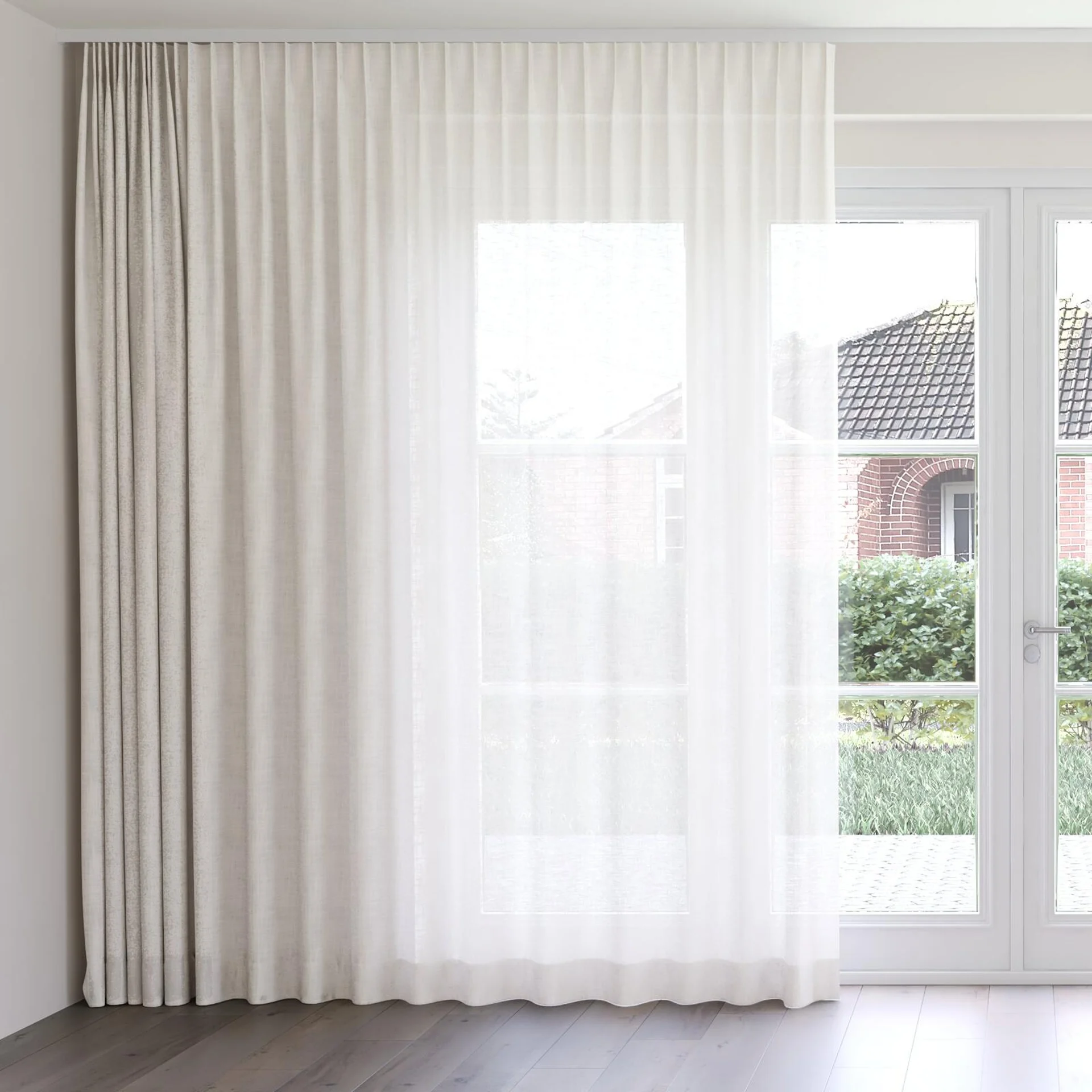 Front view of Adobe Bone, on curtain rail