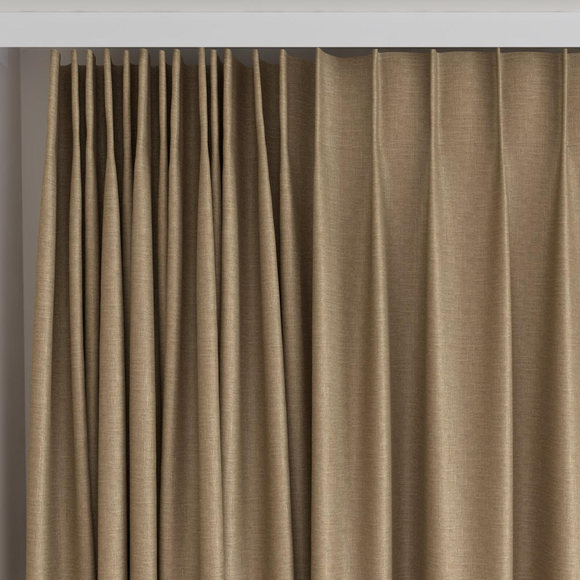 Top view of Atelier Clay, on curtain rail