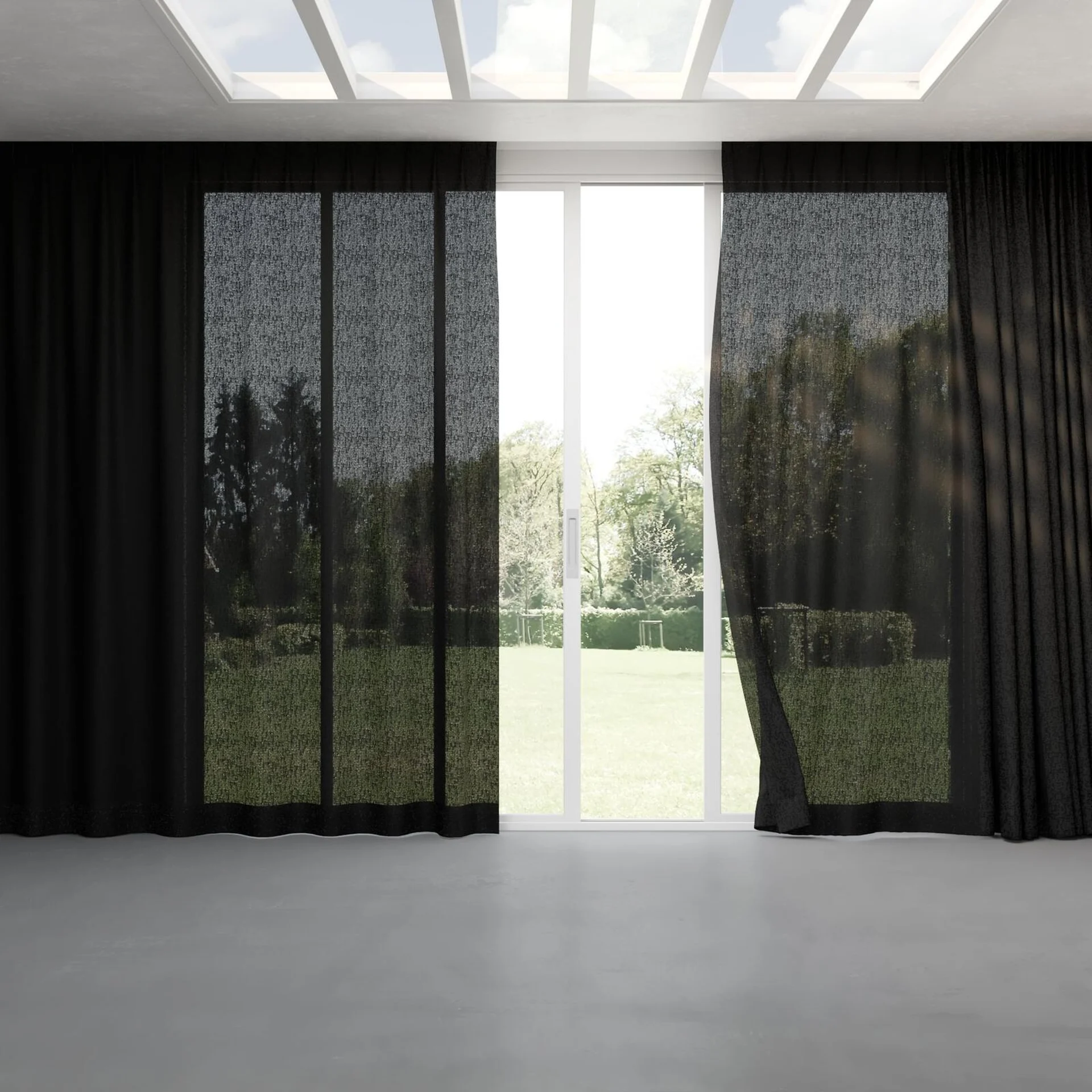 Full view of Element Onyx, pinch pleat