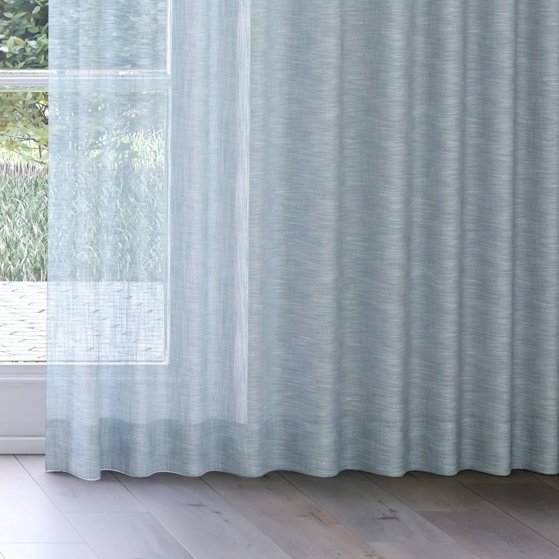 Bottom view of Occurrence Hydro, on curtain rail