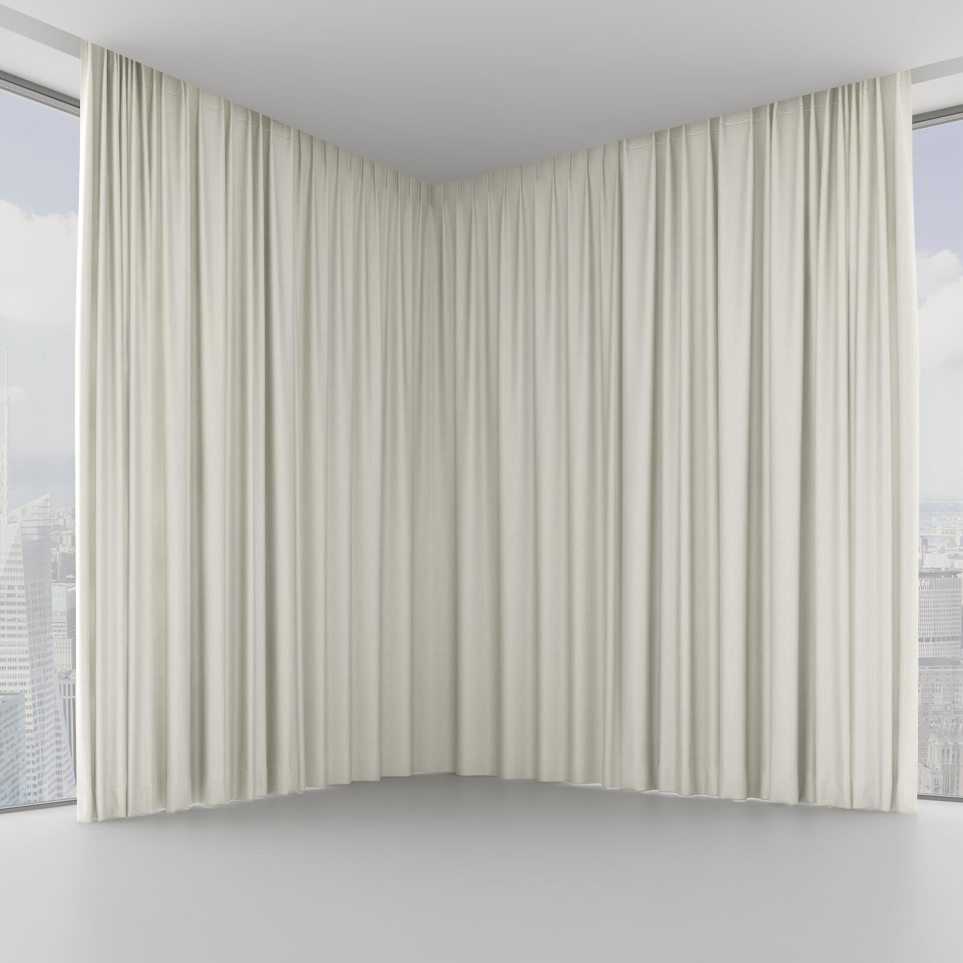 Front view of Matrix Ivory, on hidden rail